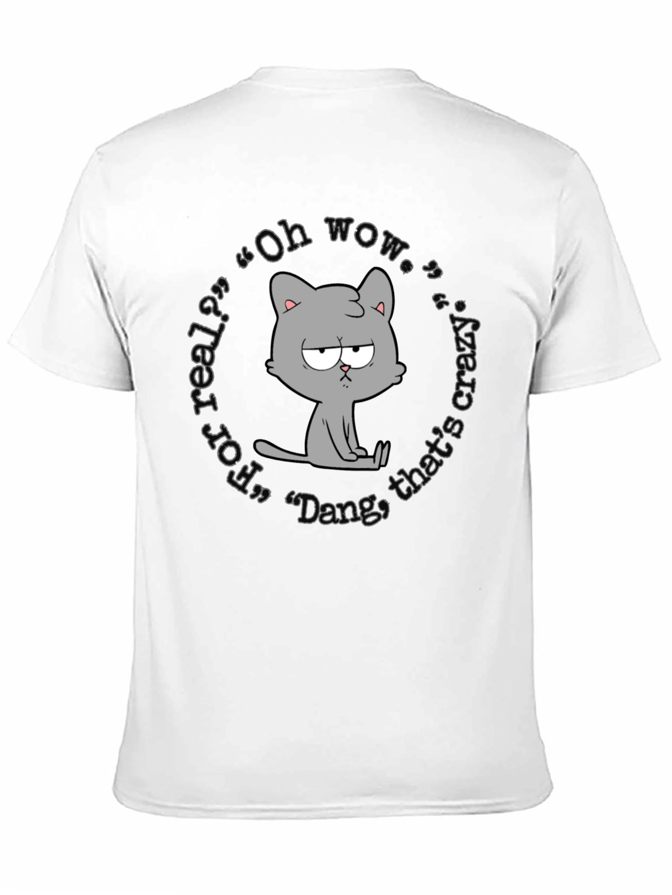 Quirky Cartoon Cat T-Shirt
