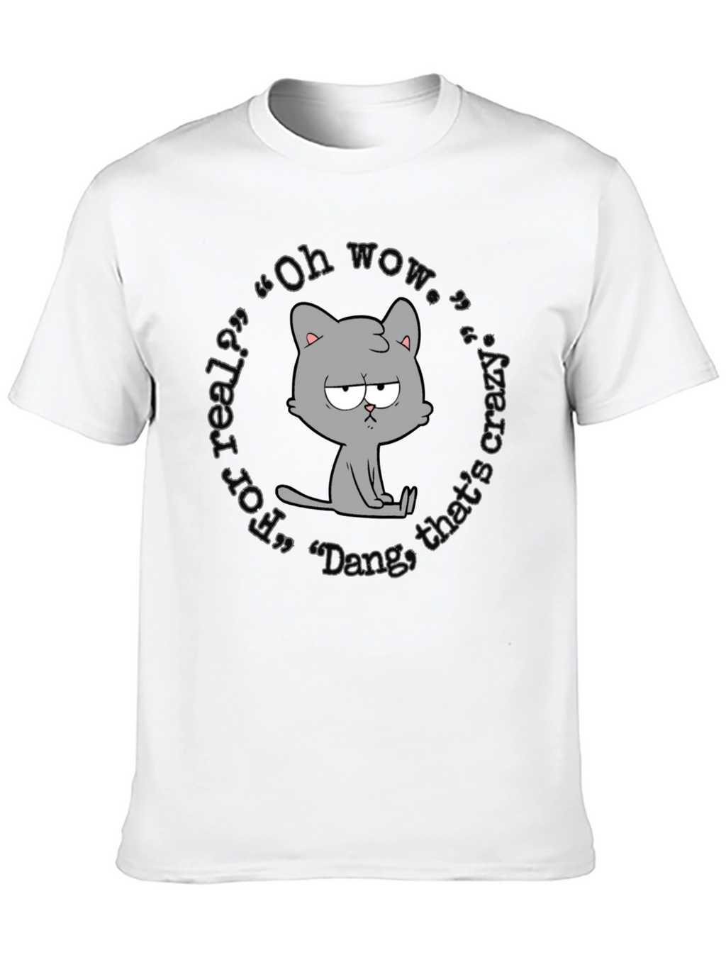 Quirky Cartoon Cat T-Shirt