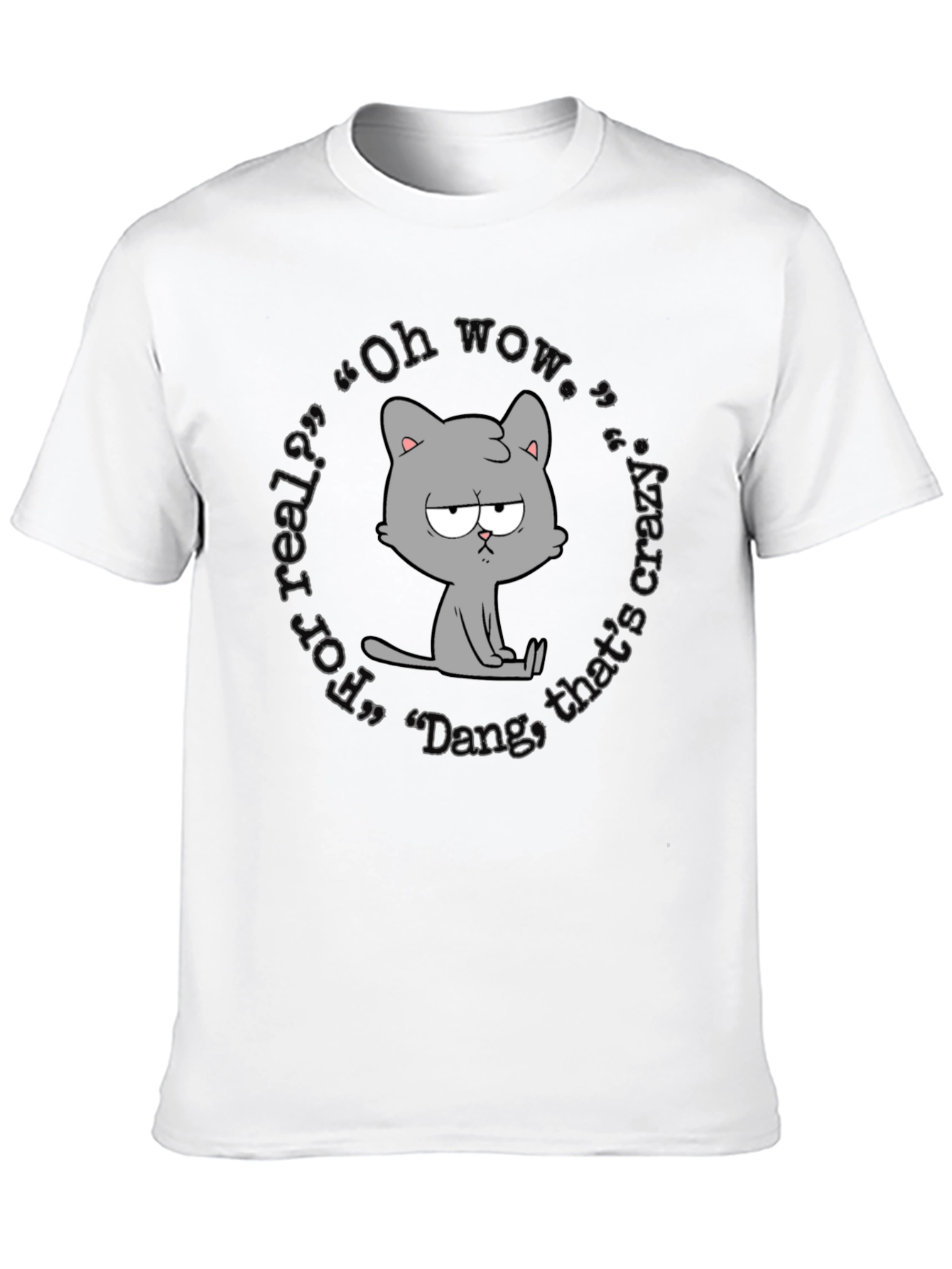 Quirky Cartoon Cat T-Shirt