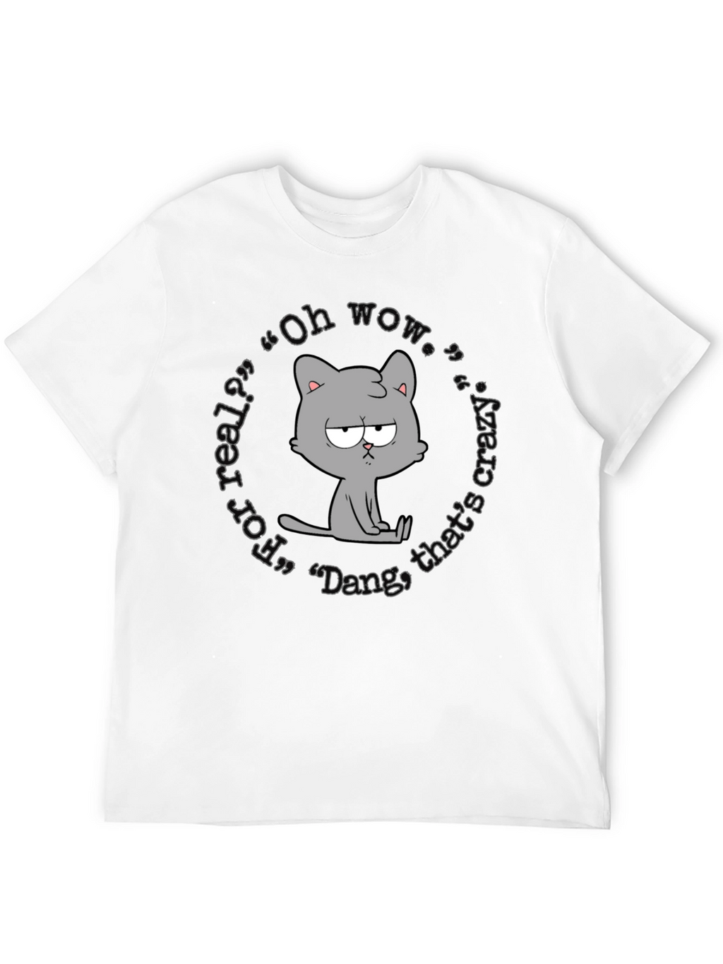 Quirky Cartoon Cat T-Shirt