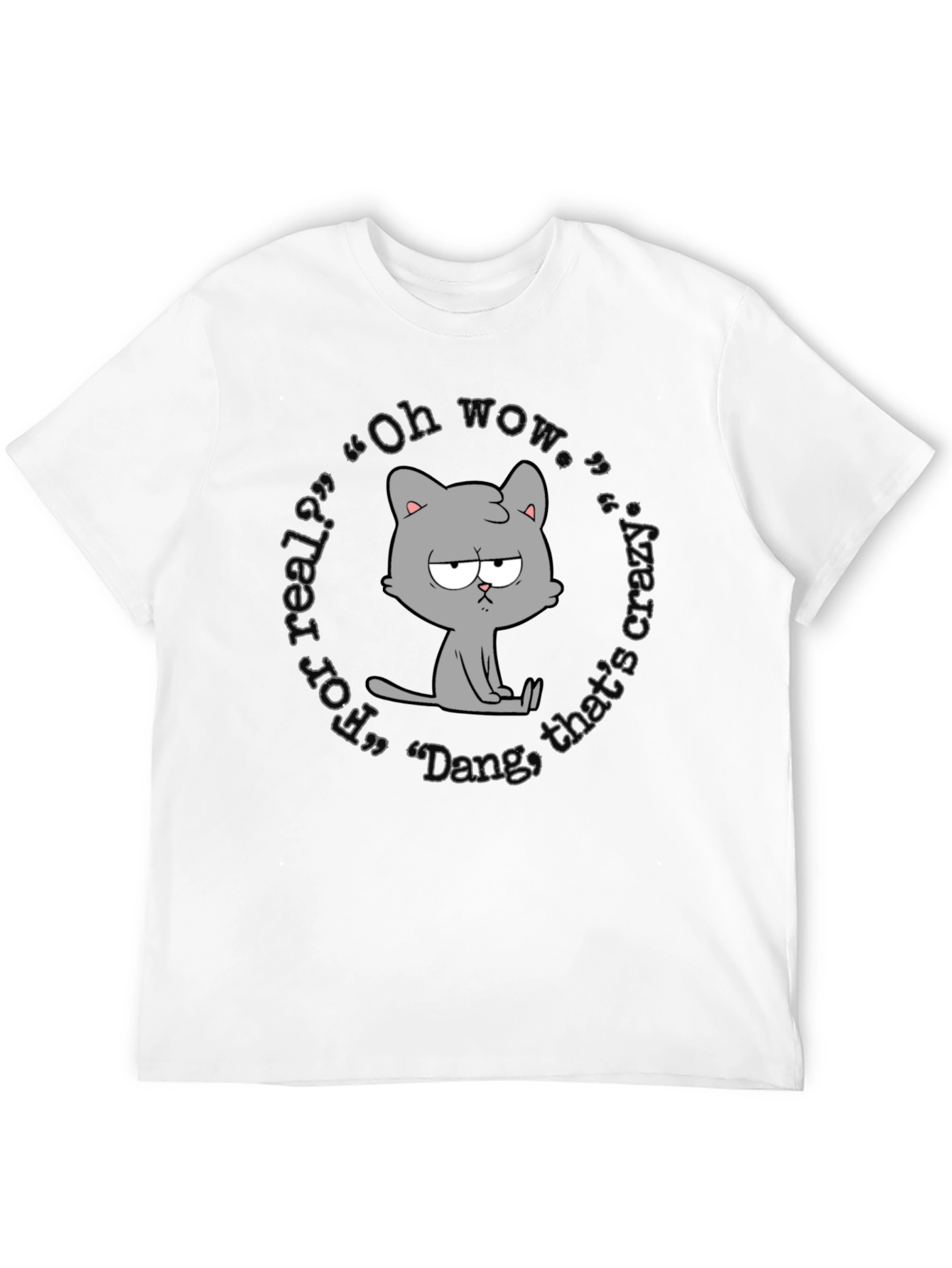 Quirky Cartoon Cat T-Shirt