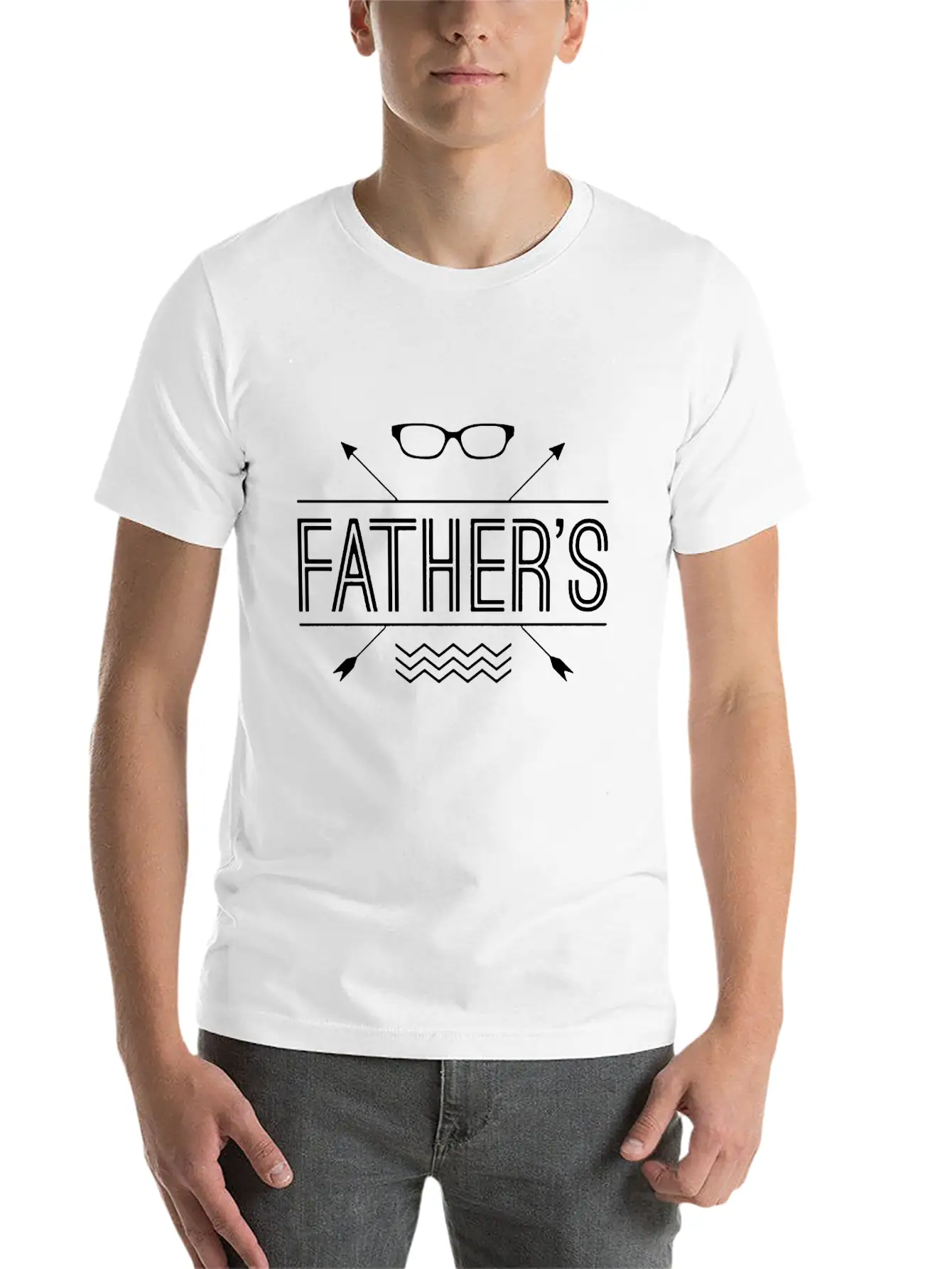 Geek Father Arrow Unisex Casual T-Shirt – Clean Design For Daily Comfort