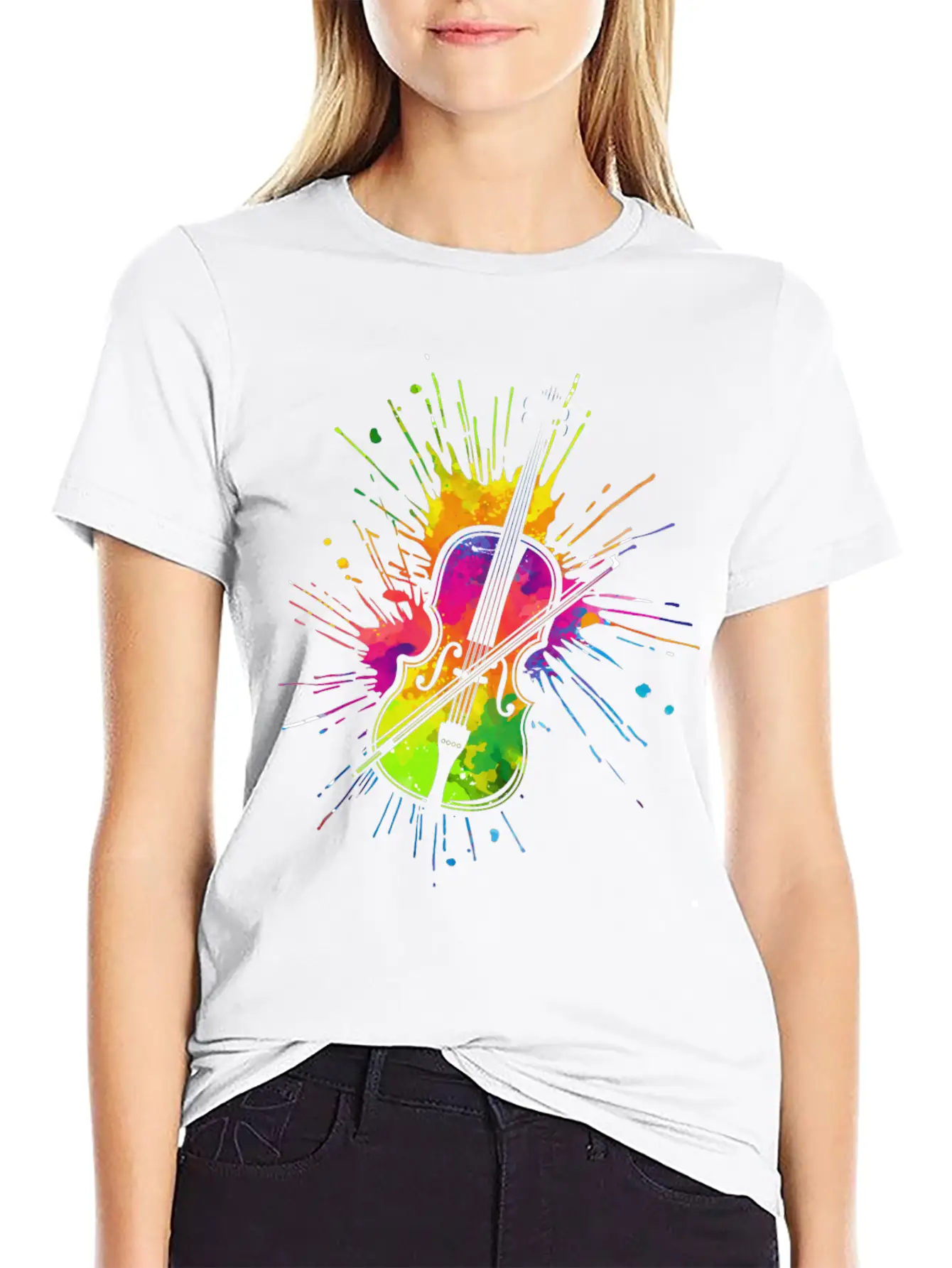 Geiger, Violin, Play Violin Essential Unisex Summer Tee – Soft Cotton Casual Fit