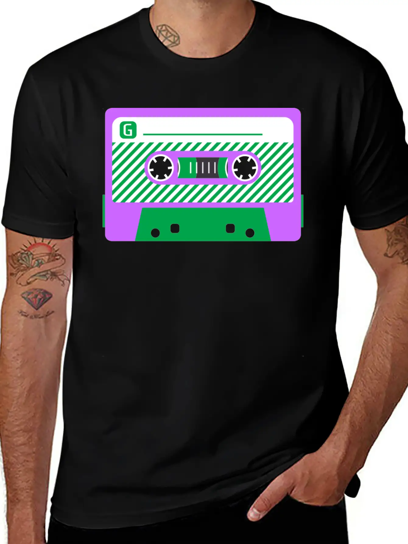 Genderqueer Pride Mixtape Basic Graphic T-Shirt – Daily Comfort In Soft Cotton