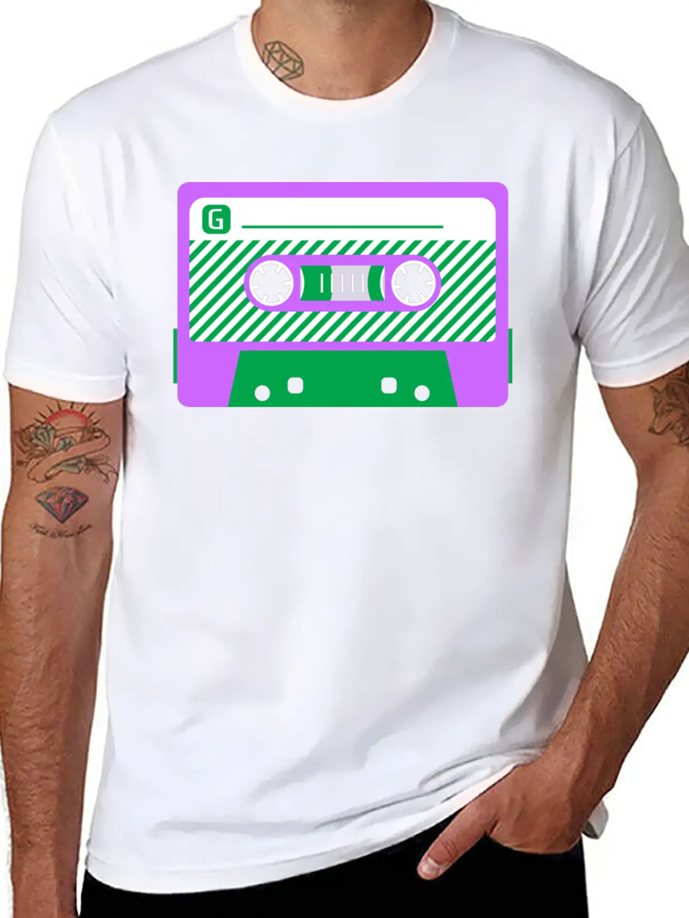Genderqueer Pride Mixtape Basic Graphic T-Shirt – Daily Comfort In Soft Cotton