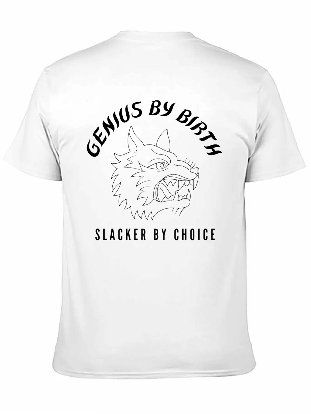 Genius By Birth, Slacker By Choice For Lazy People Breathable Graphic T-Shirt – Perfect For Casual Days