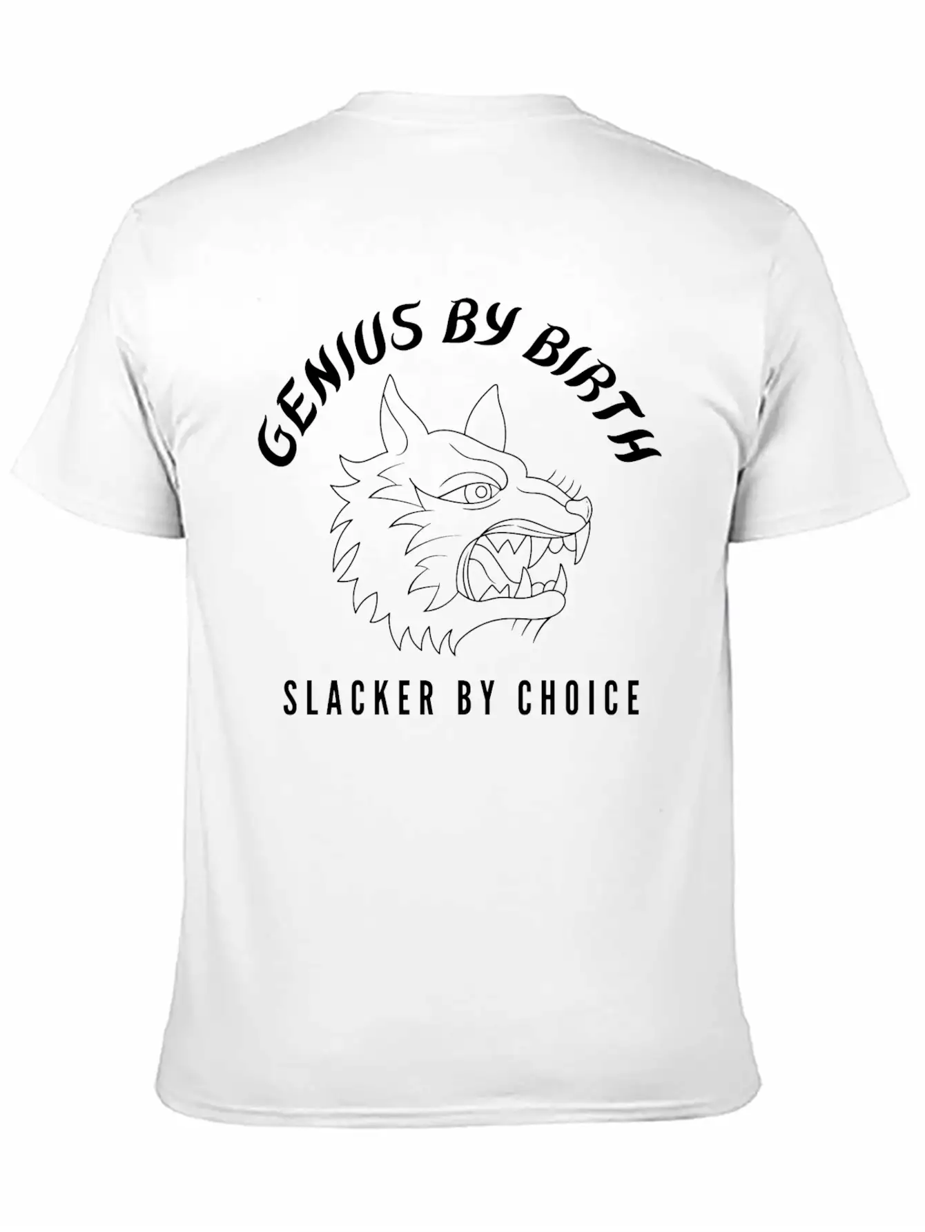 Genius By Birth, Slacker By Choice For Lazy People Breathable Graphic T-Shirt – Perfect For Casual Days