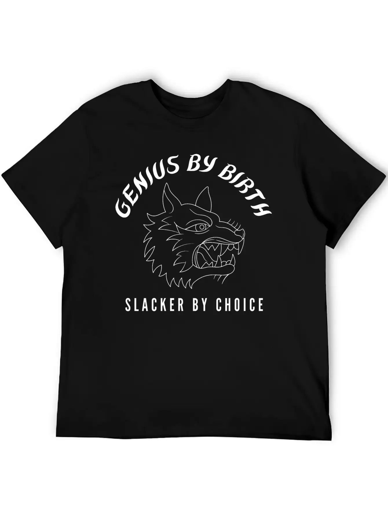 Genius By Birth, Slacker By Choice For Lazy People Breathable Graphic T-Shirt – Perfect For Casual Days