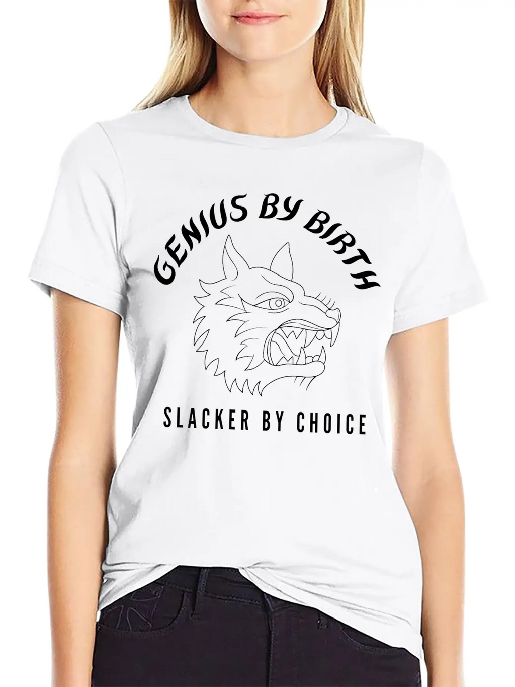 Genius By Birth, Slacker By Choice For Lazy People Breathable Graphic T-Shirt – Perfect For Casual Days