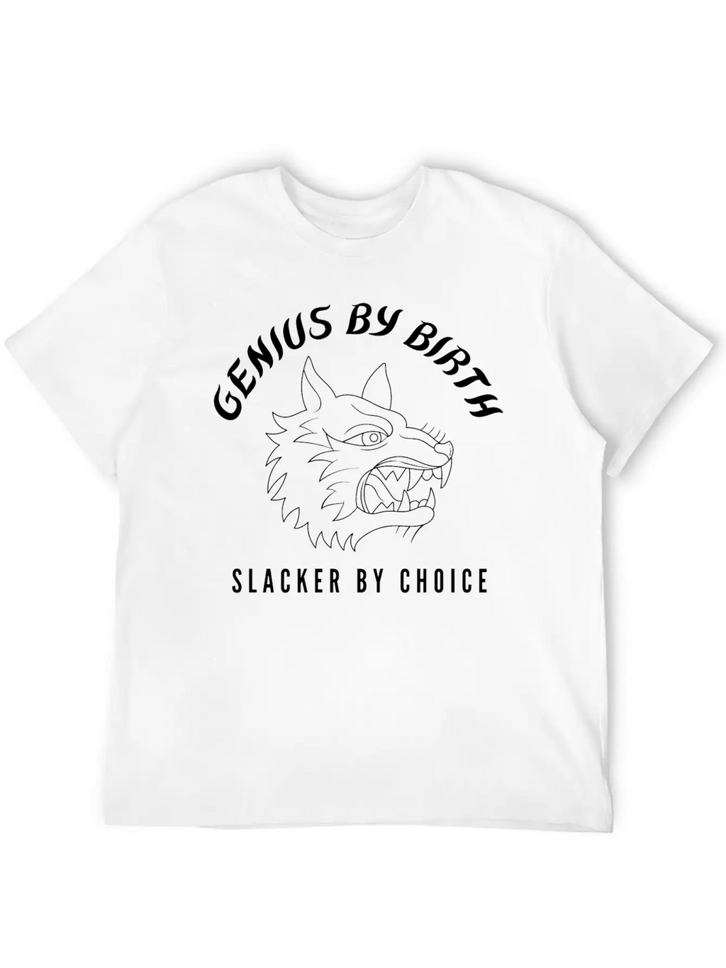 Genius By Birth, Slacker By Choice For Lazy People Breathable Graphic T-Shirt – Perfect For Casual Days