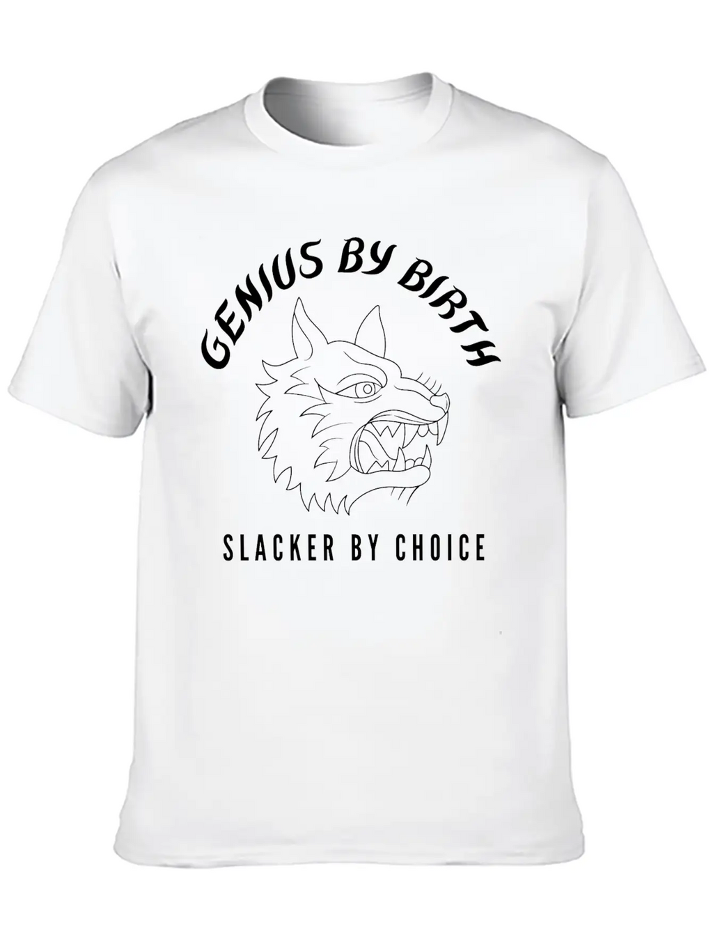 Genius By Birth, Slacker By Choice For Lazy People Breathable Graphic T-Shirt – Perfect For Casual Days