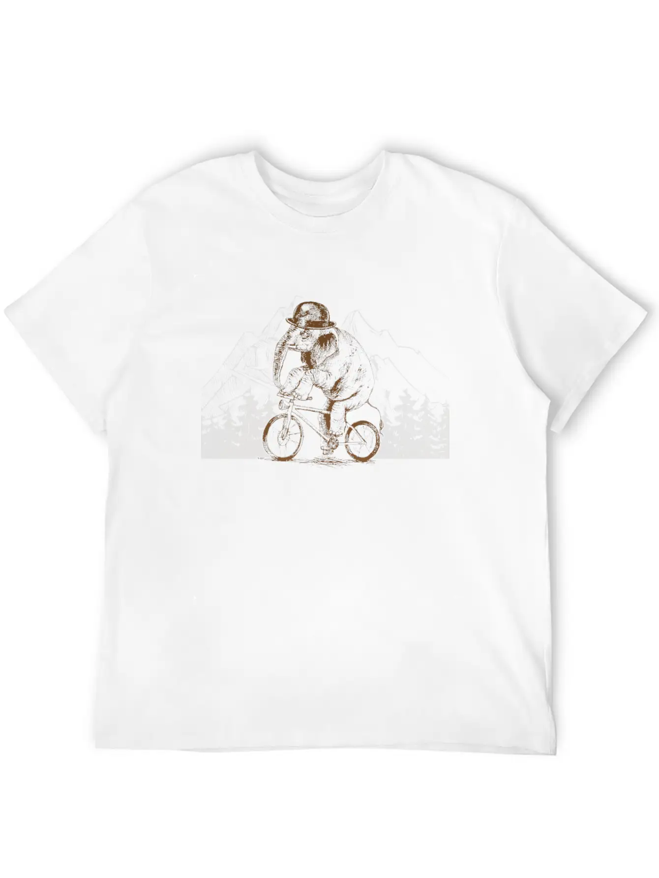 Gentleman Elephant Cycling Essential Cotton Tee For Daily Outfits – Unisex Style