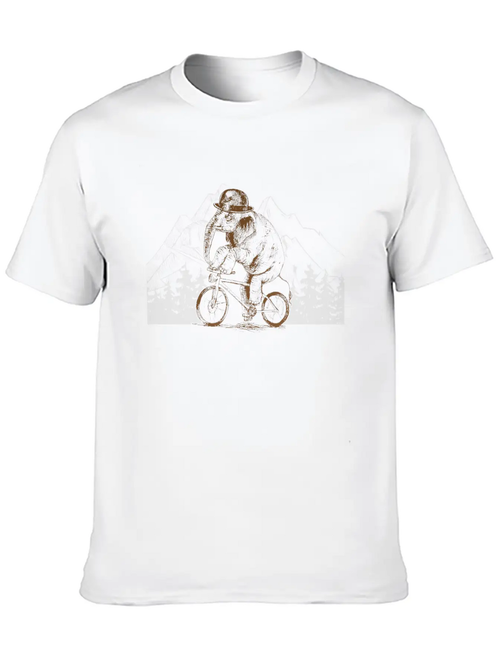 Gentleman Elephant Cycling Essential Cotton Tee For Daily Outfits – Unisex Style