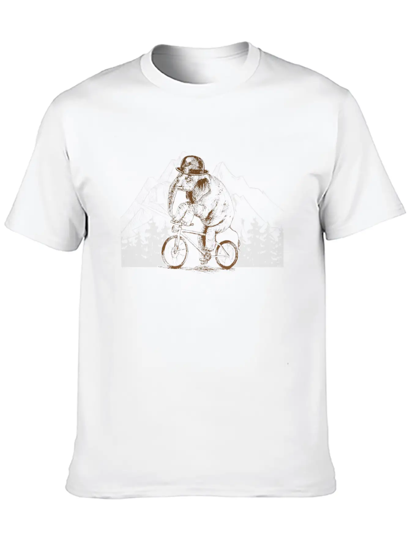 Gentleman Elephant Cycling Essential Cotton Tee For Daily Outfits – Unisex Style