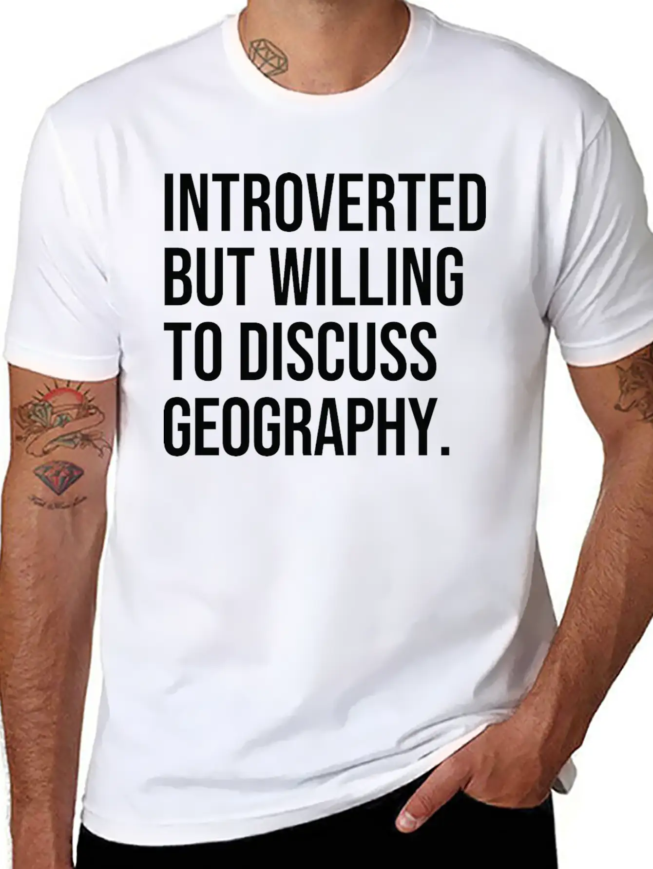Geography Funny Introverted Geographer Saying Classic Cotton Tee – Unisex Comfort For Any Season