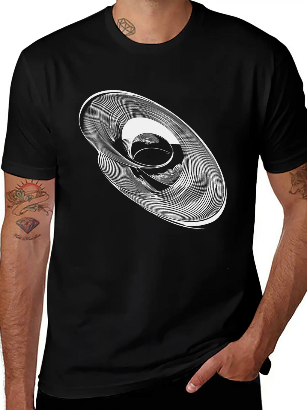 Geometric Circle Ellipses Parabolas Lines Timeless Short Sleeve Tee – Comfy And Minimalist Design