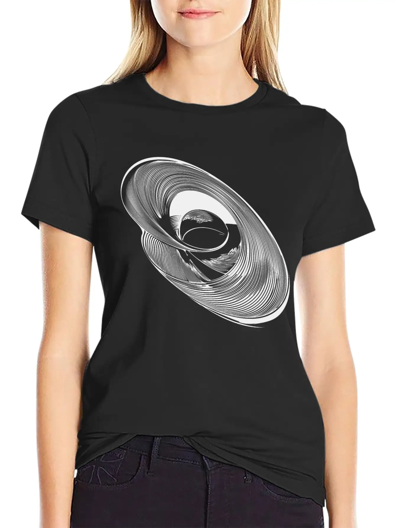 Geometric Circle Ellipses Parabolas Lines Timeless Short Sleeve Tee – Comfy And Minimalist Design