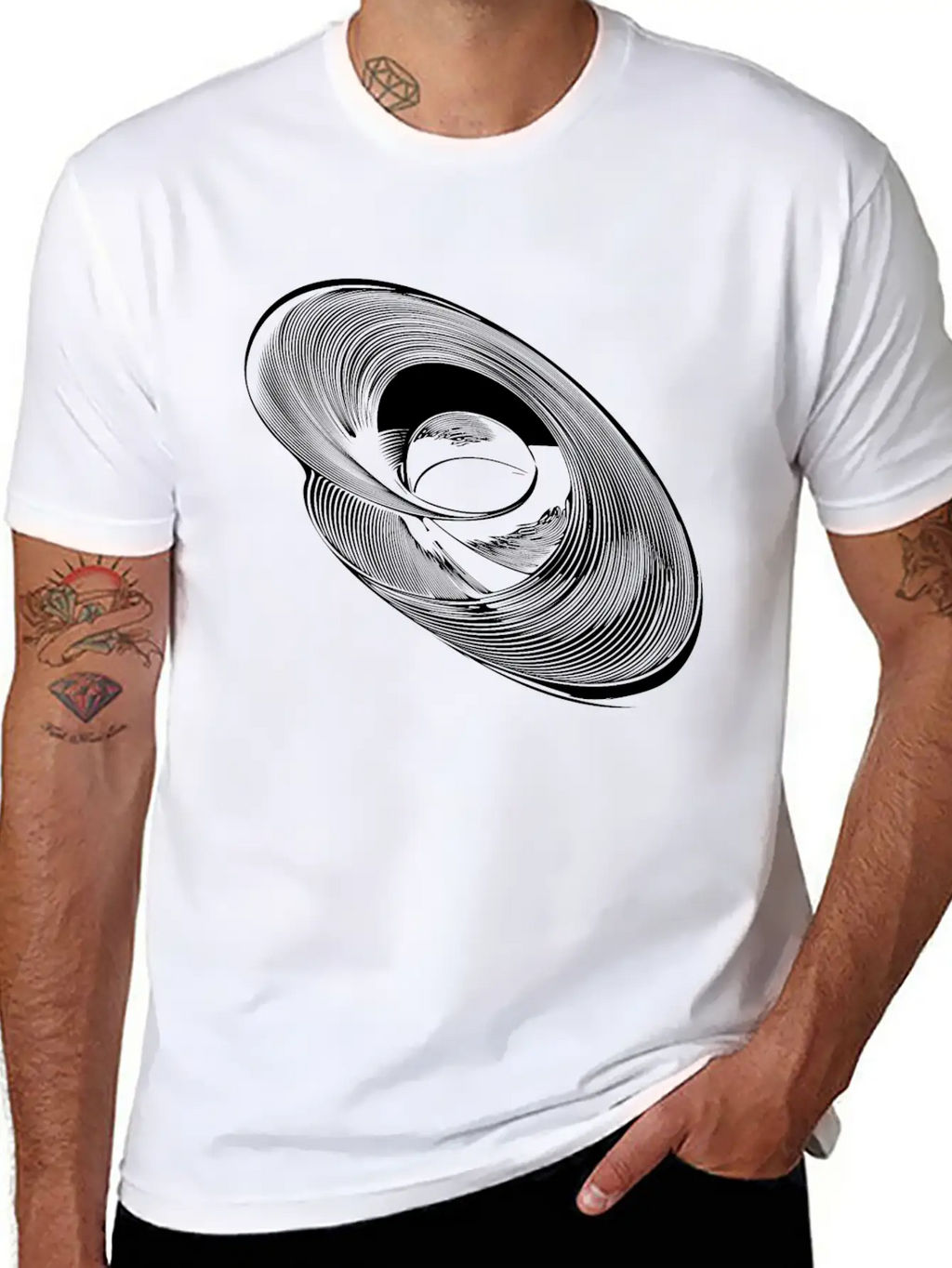 Geometric Circle Ellipses Parabolas Lines Timeless Short Sleeve Tee – Comfy And Minimalist Design