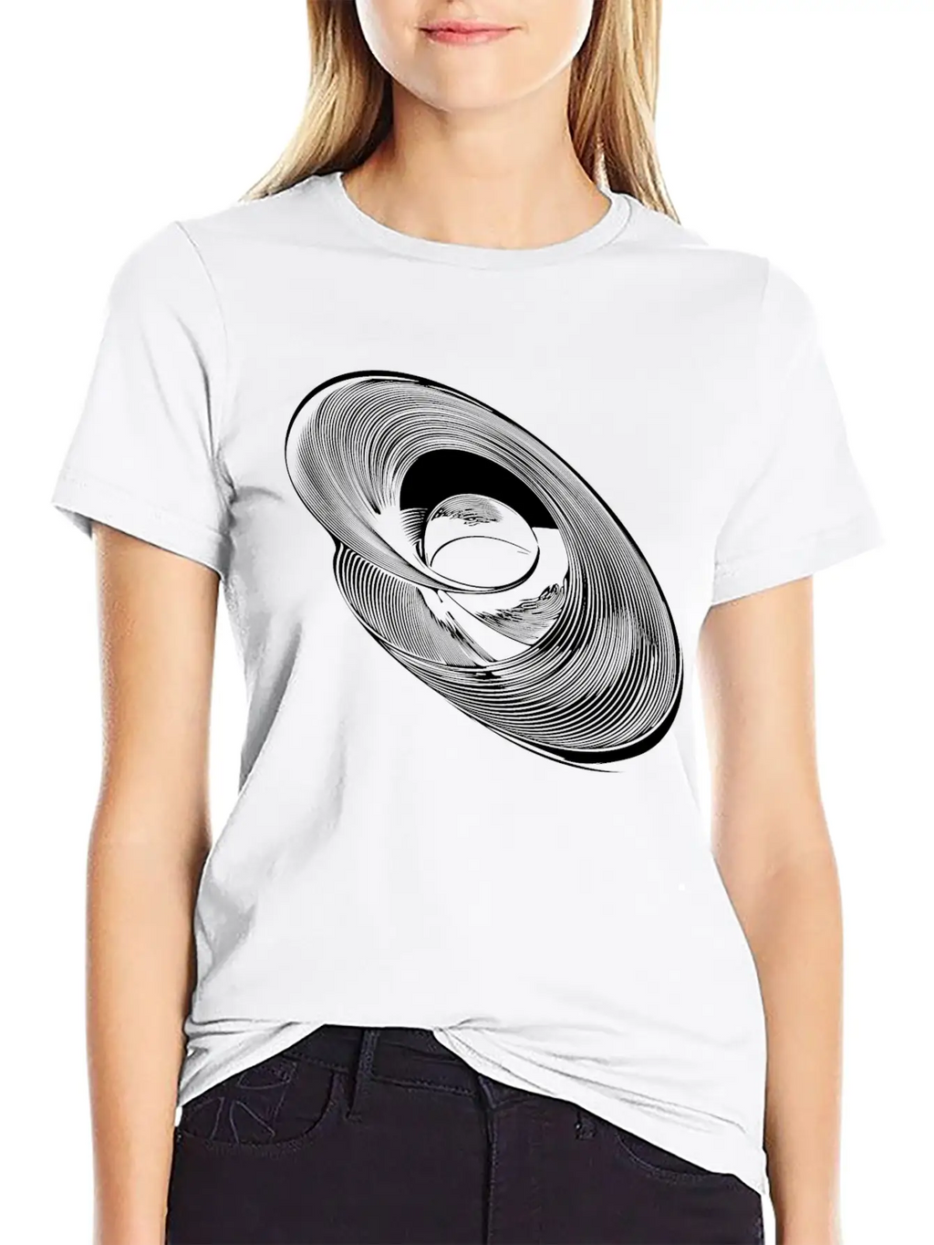 Geometric Circle Ellipses Parabolas Lines Timeless Short Sleeve Tee – Comfy And Minimalist Design