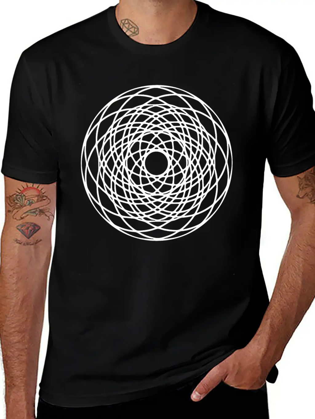 Geometric Circle Mandala Basic Graphic T-Shirt – Daily Comfort In Soft Cotton