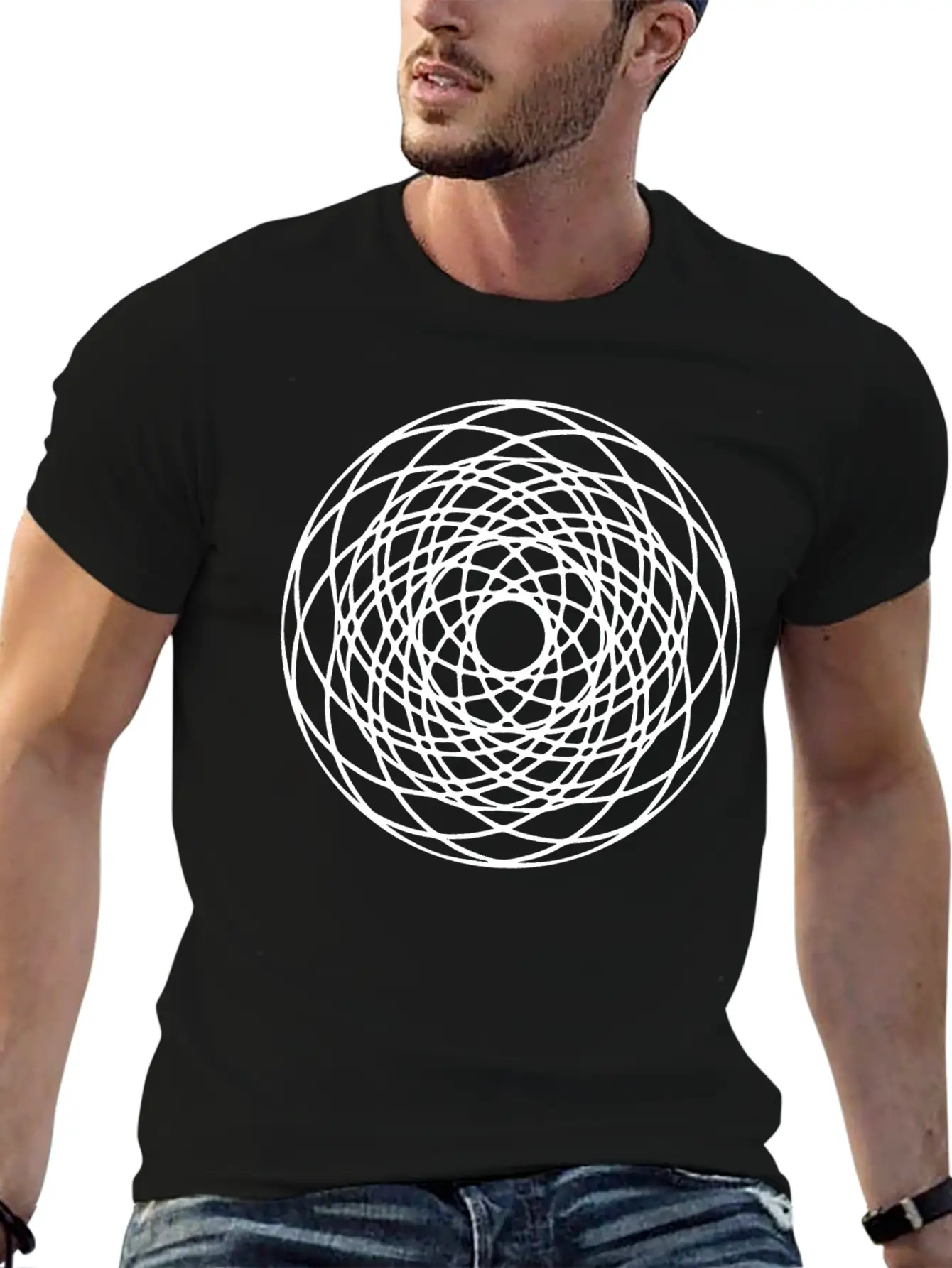 Geometric Circle Mandala Basic Graphic T-Shirt – Daily Comfort In Soft Cotton