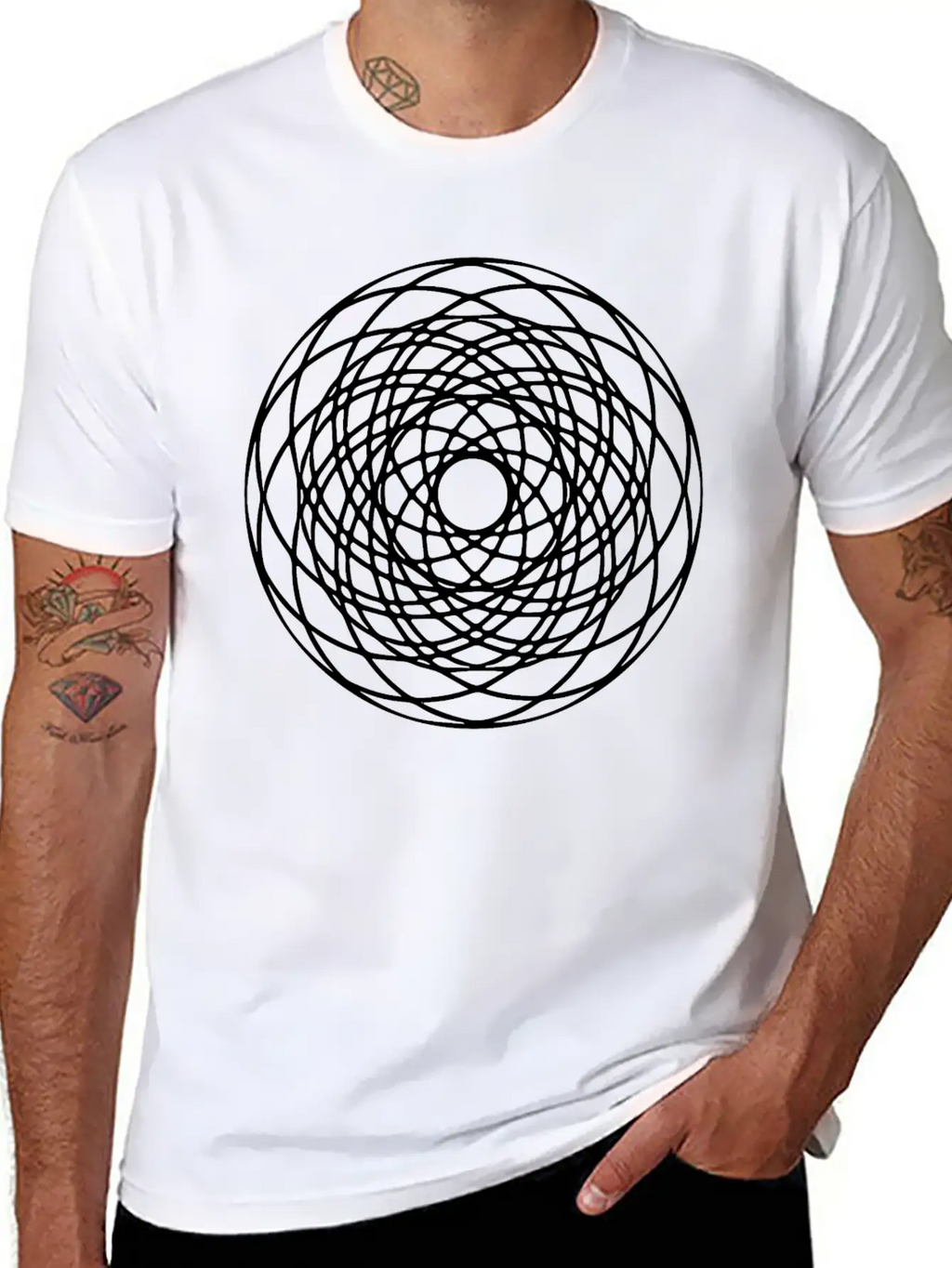 Geometric Circle Mandala Basic Graphic T-Shirt – Daily Comfort In Soft Cotton