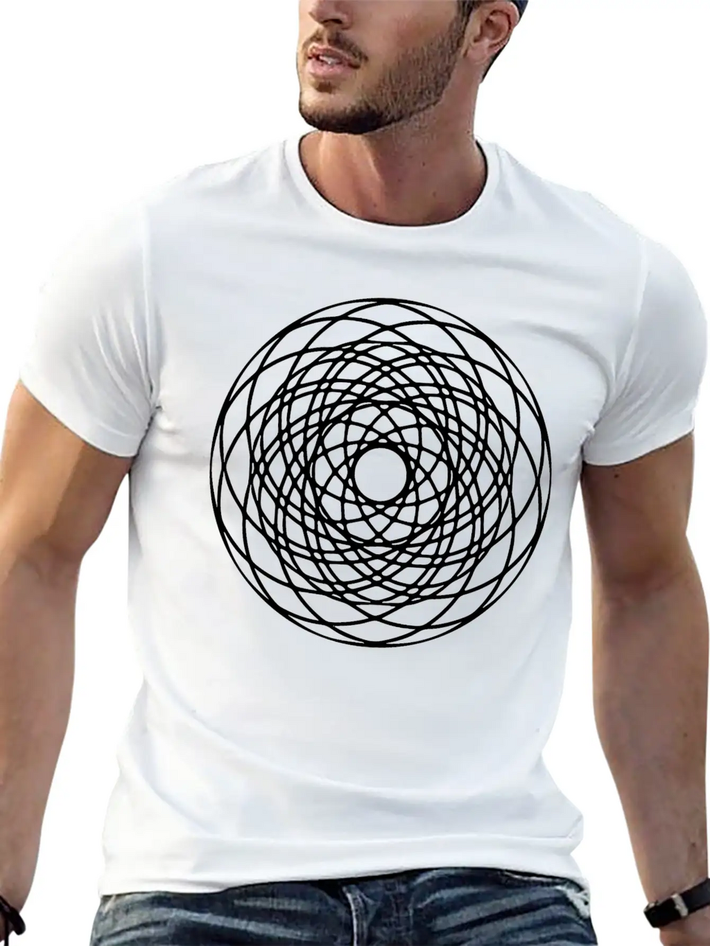 Geometric Circle Mandala Basic Graphic T-Shirt – Daily Comfort In Soft Cotton