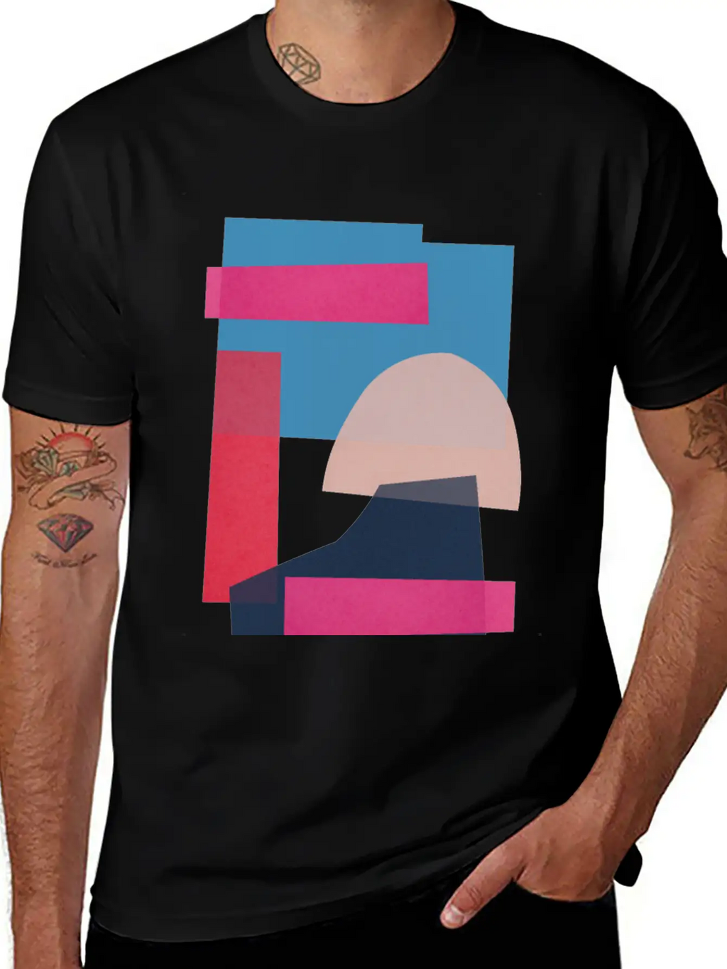 Geometric Collage 11 Breathable Graphic T-Shirt – Perfect For Casual Days