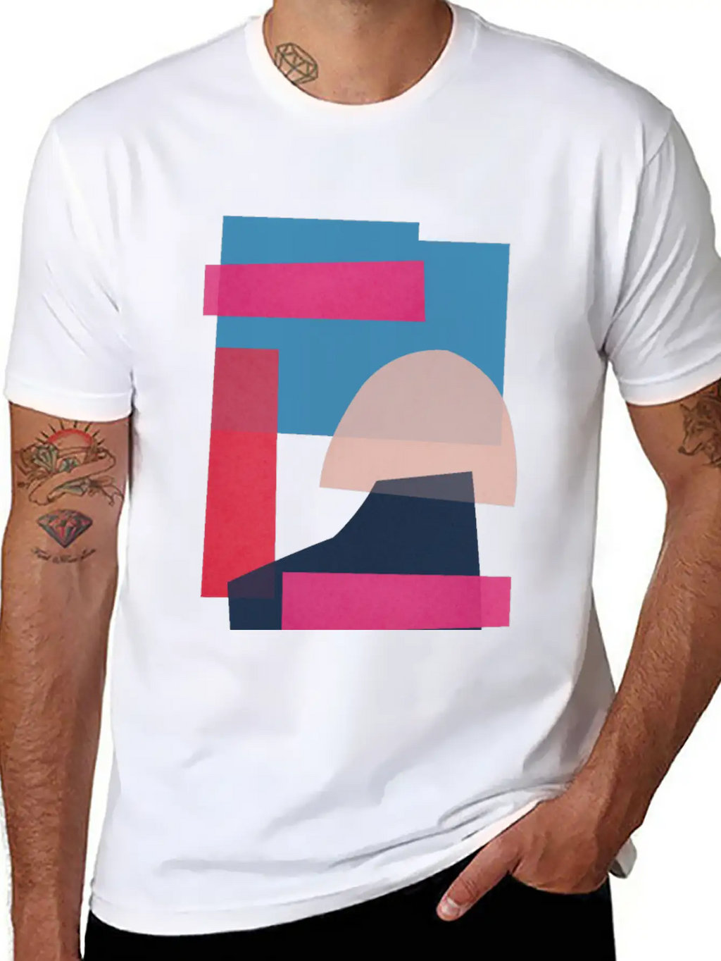 Geometric Collage 11 Breathable Graphic T-Shirt – Perfect For Casual Days