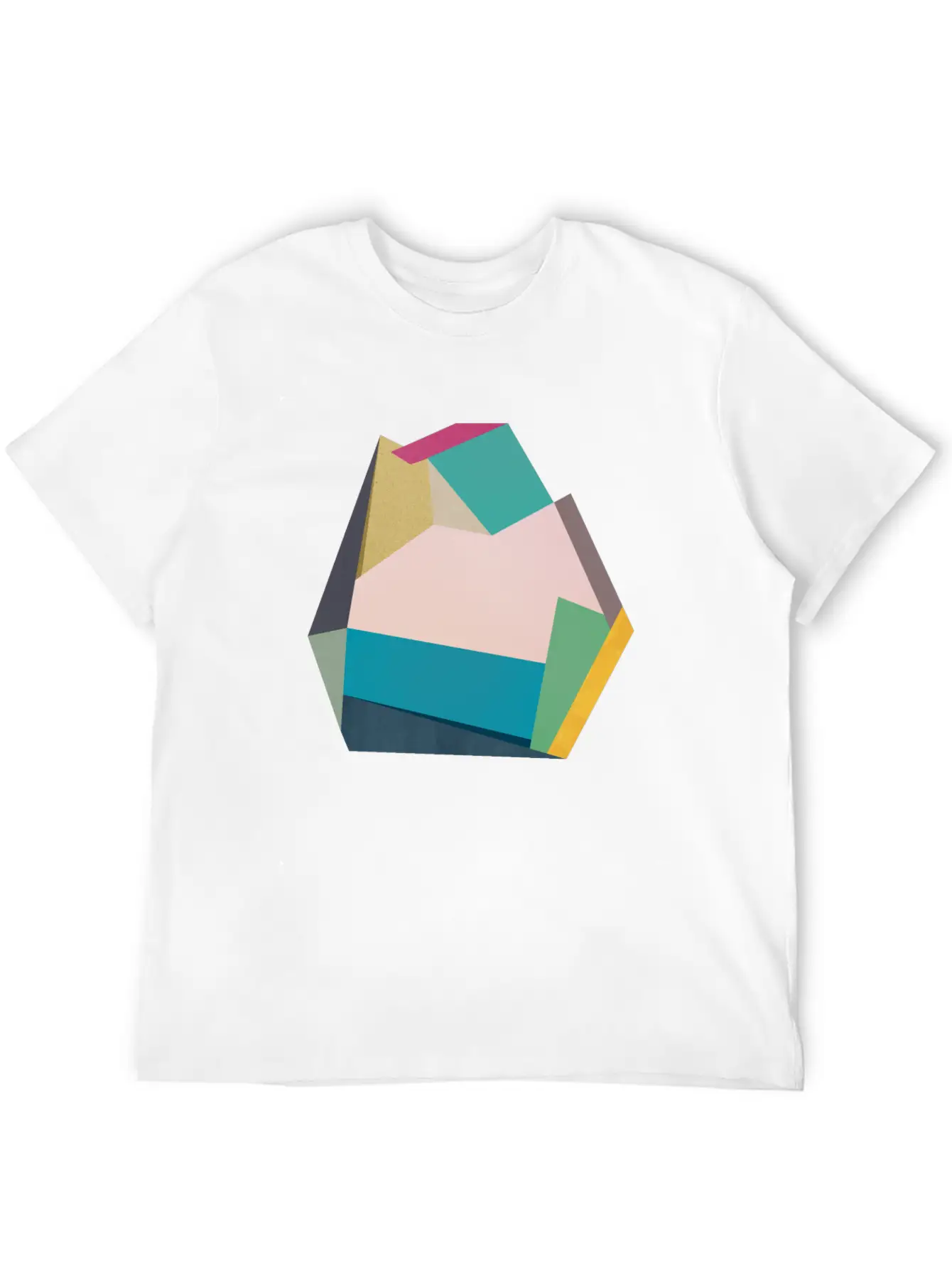 Geometric Collage 14 Classic Cotton Tee – Unisex Comfort For Any Season