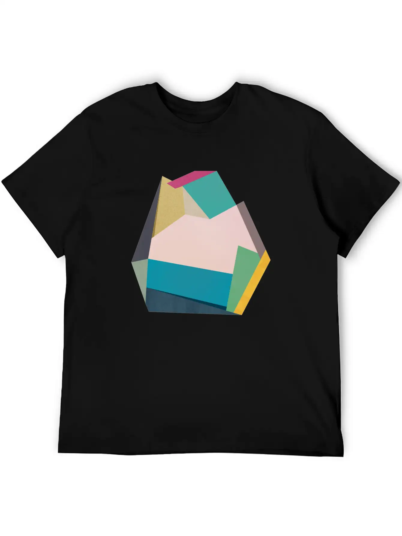 Geometric Collage 14 Classic Cotton Tee – Unisex Comfort For Any Season