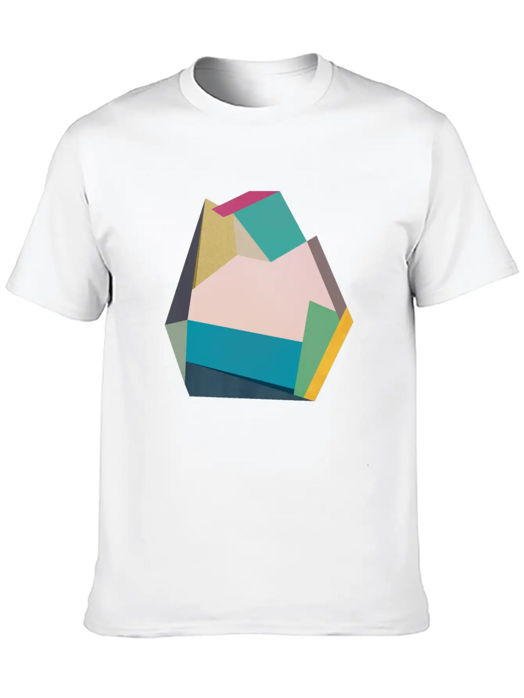 Geometric Collage 14 Classic Cotton Tee – Unisex Comfort For Any Season