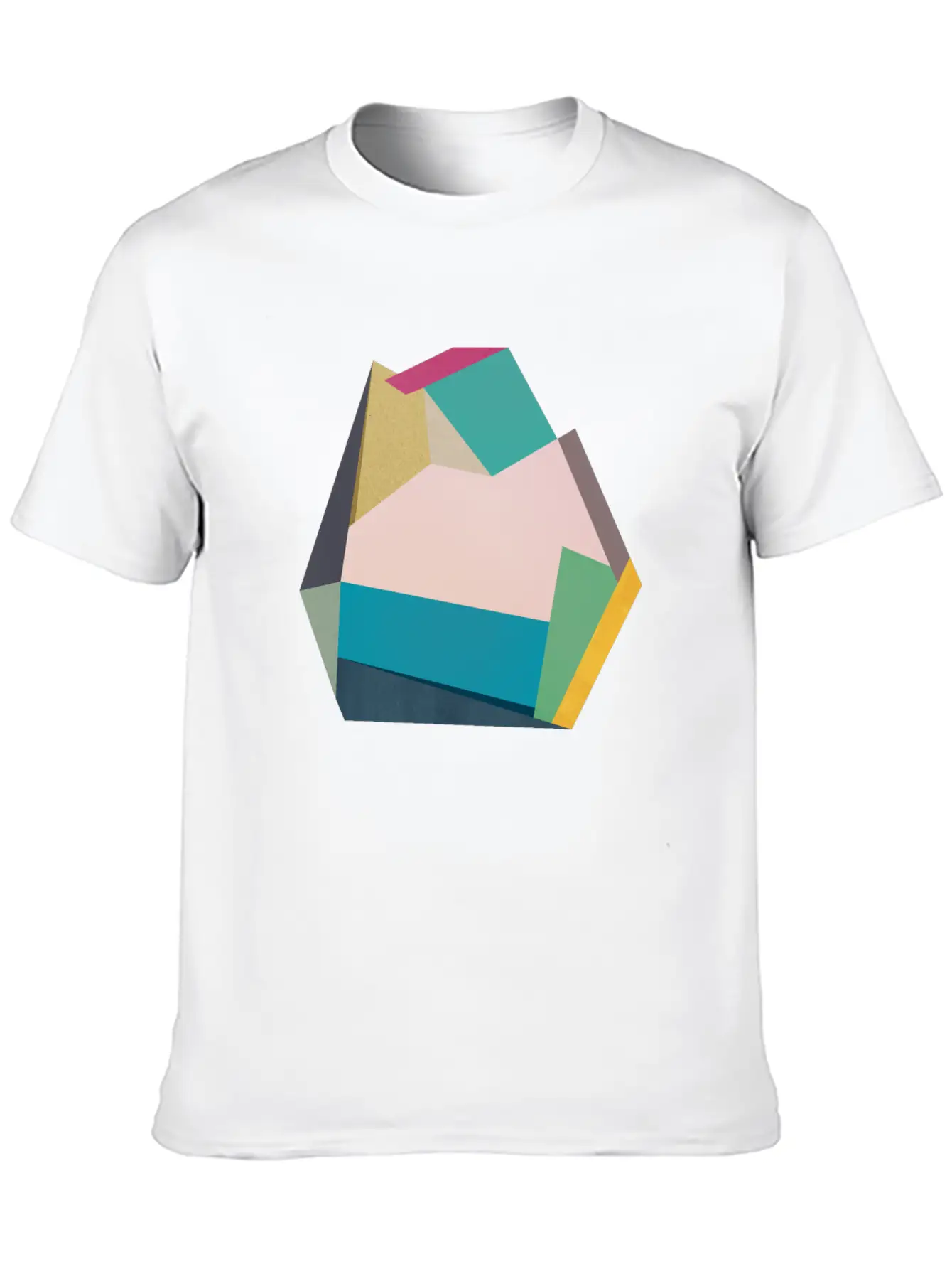 Geometric Collage 14 Classic Cotton Tee – Unisex Comfort For Any Season