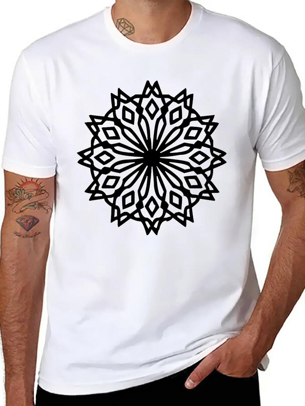 Geometric Design Stylish Everyday T-Shirt – Unisex Basic Cotton Tee