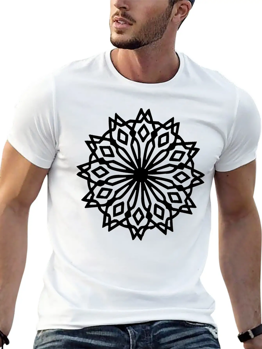 Geometric Design Stylish Everyday T-Shirt – Unisex Basic Cotton Tee