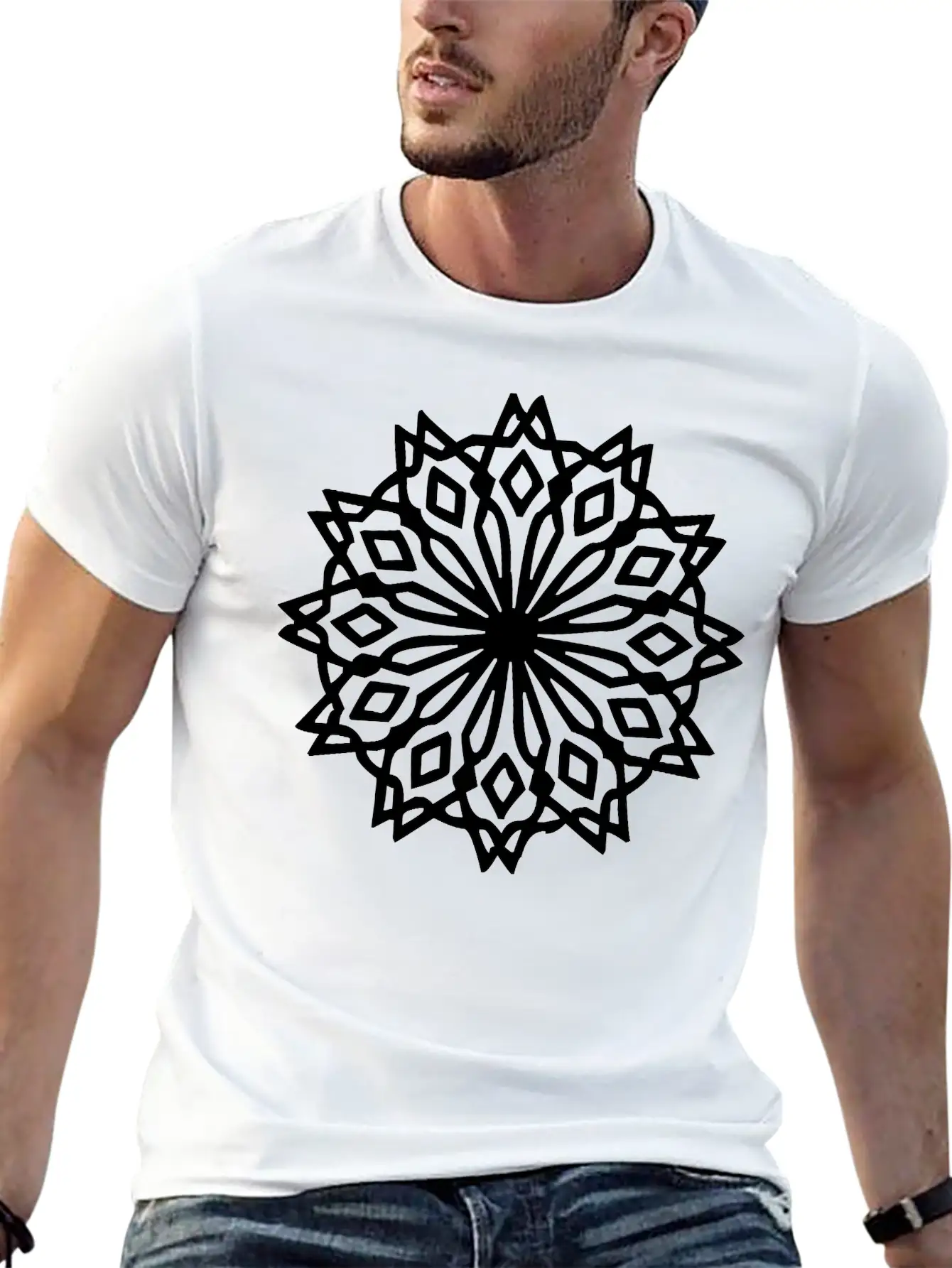 Geometric Design Stylish Everyday T-Shirt – Unisex Basic Cotton Tee