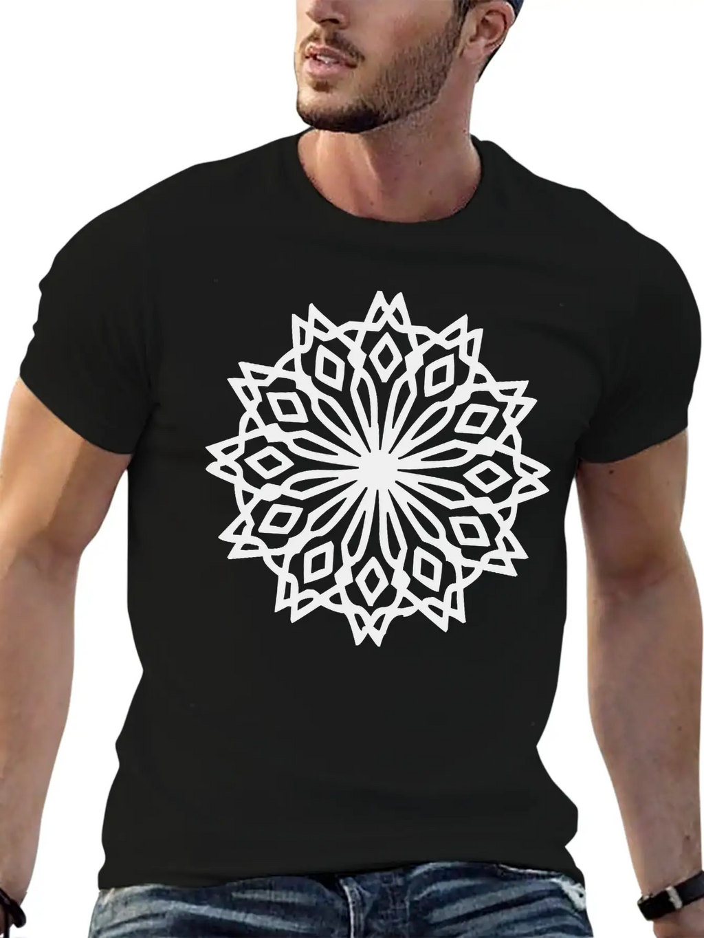 Geometric Design Stylish Everyday T-Shirt – Unisex Basic Cotton Tee