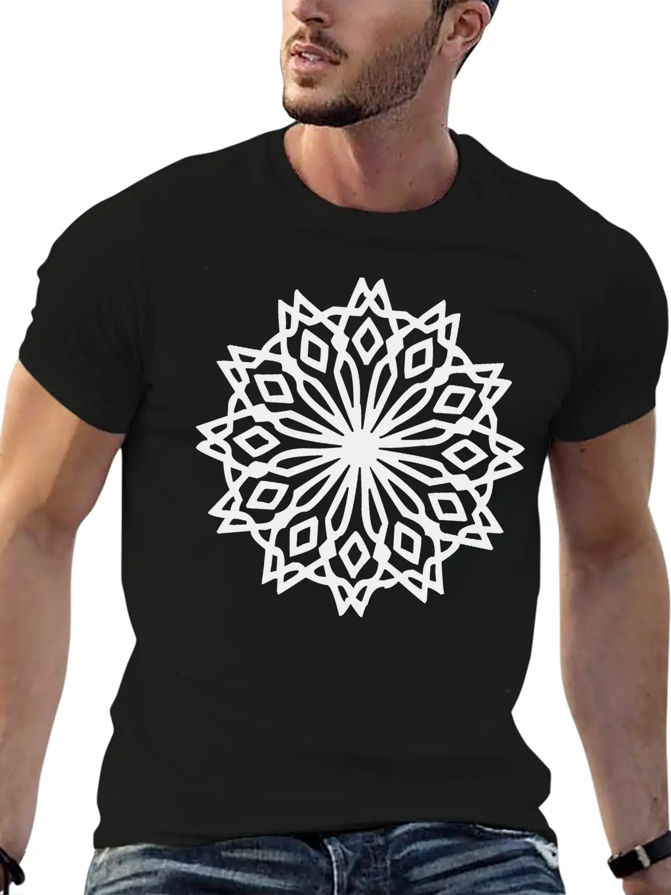 Geometric Design Stylish Everyday T-Shirt – Unisex Basic Cotton Tee