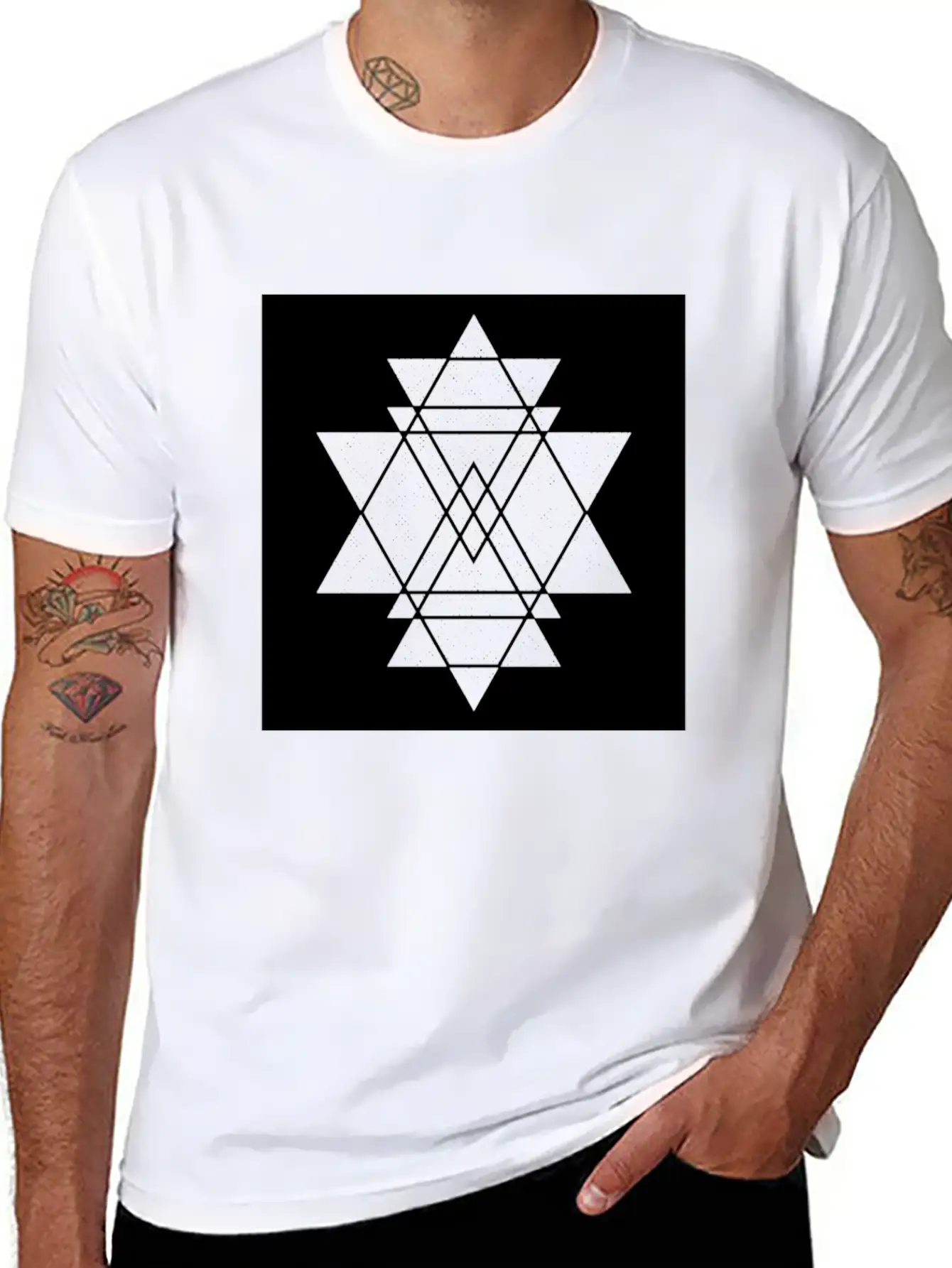 Geometric Geommetrisch Minimal Minimalistisch Hips Classic Cotton Tee – Unisex Comfort For Any Season