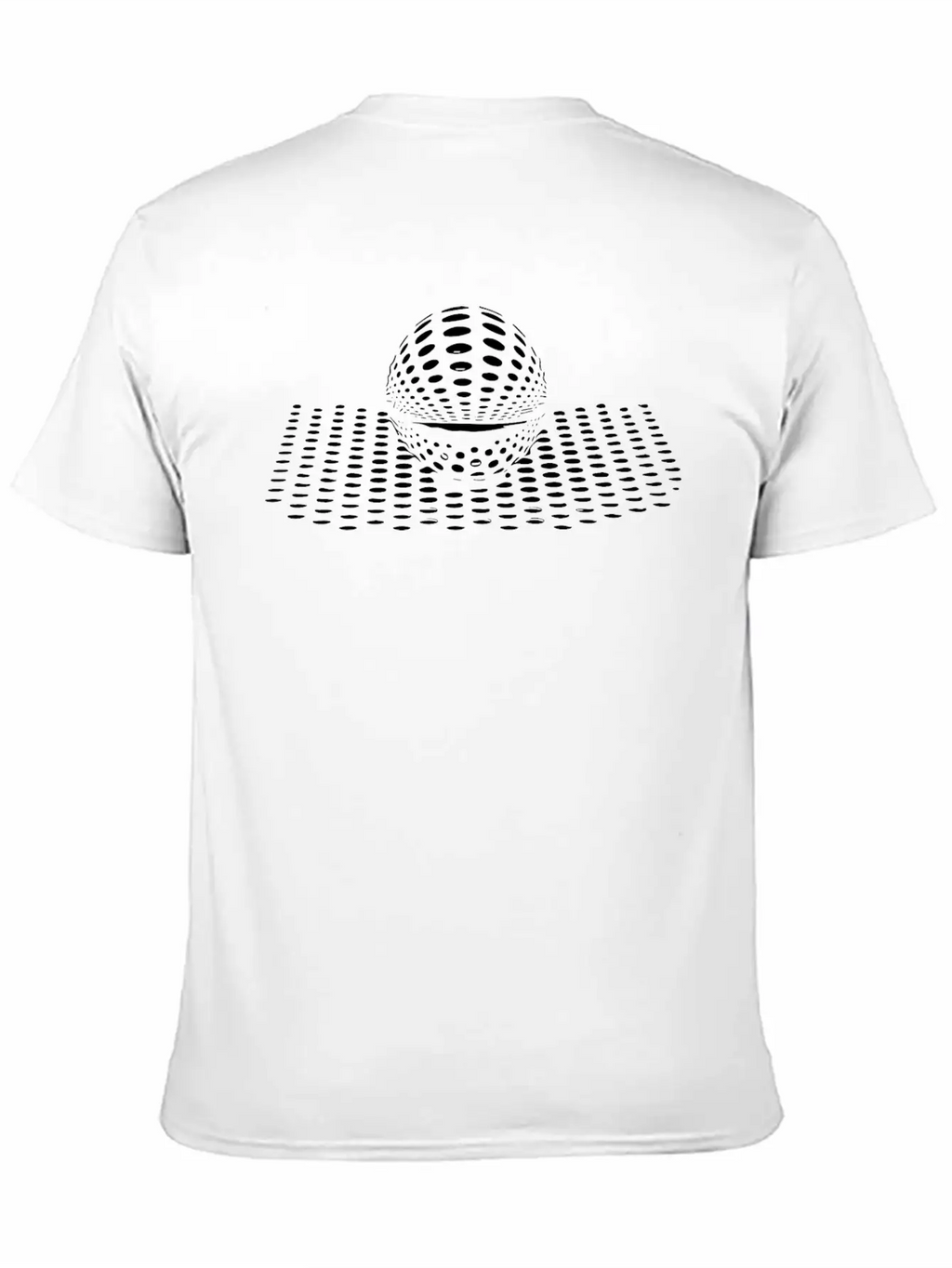 Geometric Sphere On Curved Point Surface Unisex Casual T-Shirt – Clean Design For Daily Comfort