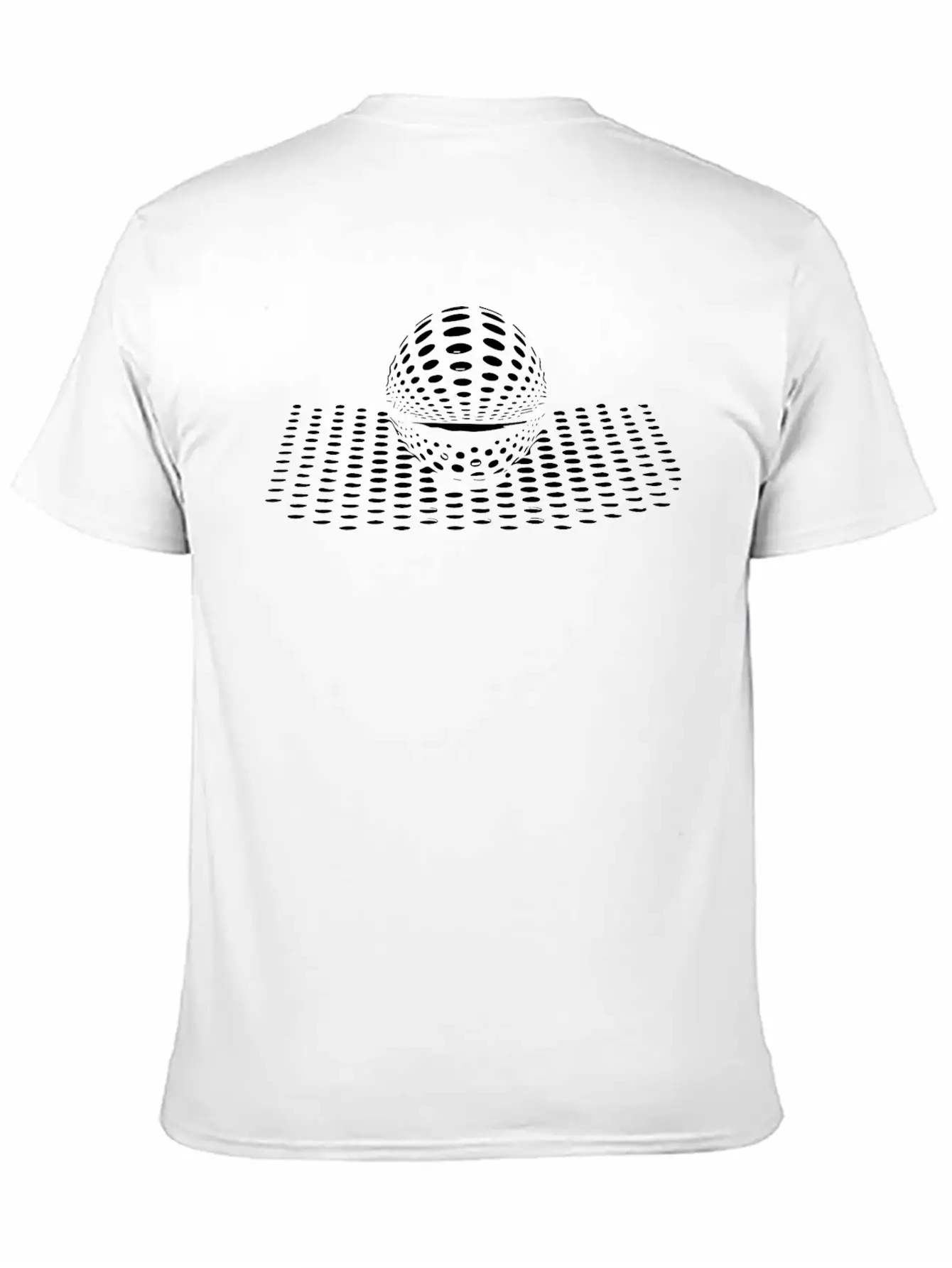 Geometric Sphere On Curved Point Surface Unisex Casual T-Shirt – Clean Design For Daily Comfort