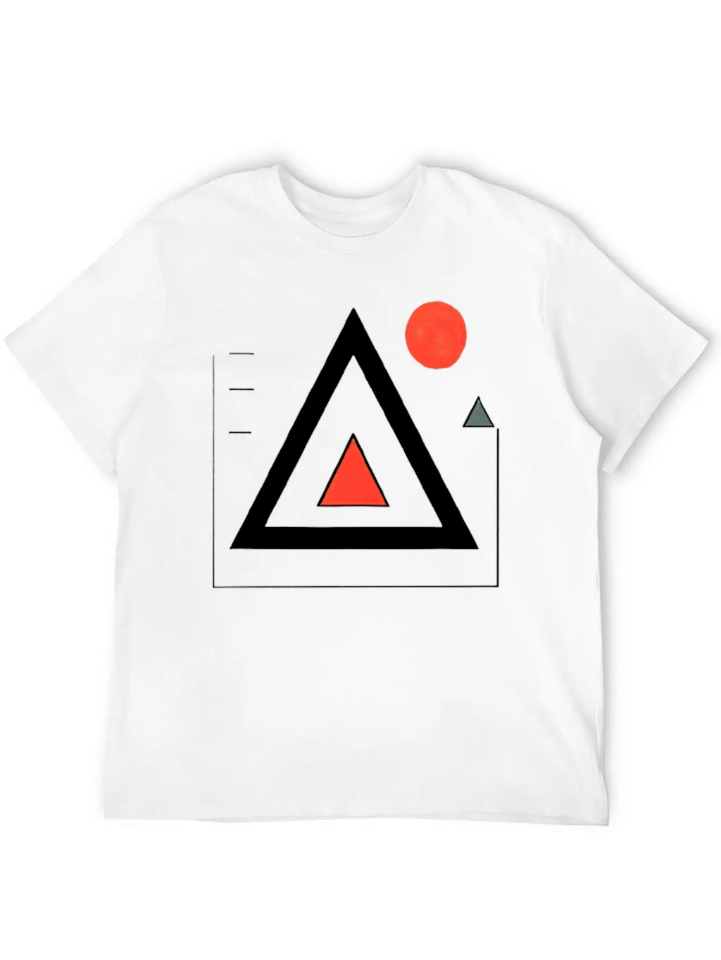 Geometric Triangle Design Basic Graphic T-Shirt – Daily Comfort In Soft Cotton