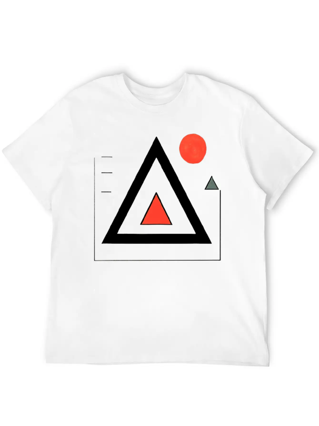 Geometric Triangle Design Basic Graphic T-Shirt – Daily Comfort In Soft Cotton