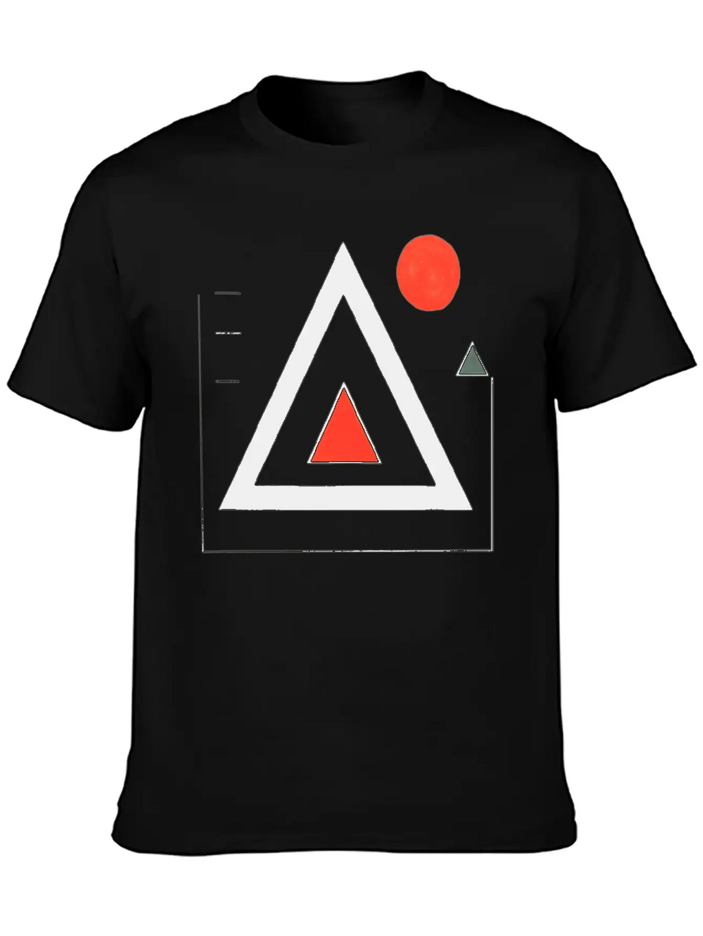 Geometric Triangle Design Basic Graphic T-Shirt – Daily Comfort In Soft Cotton