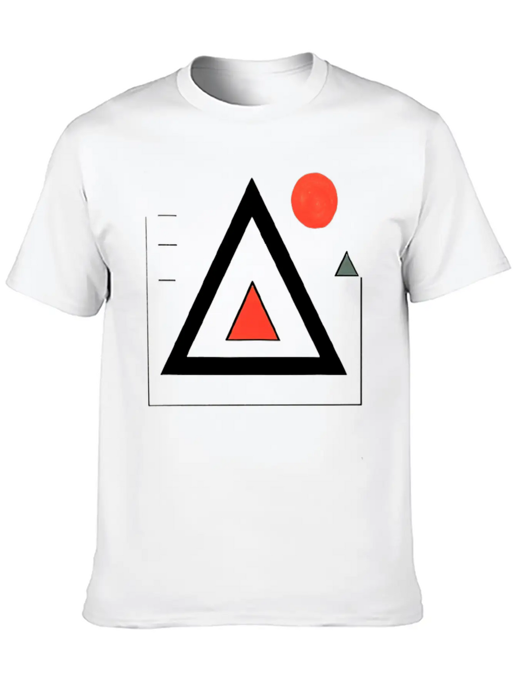Geometric Triangle Design Basic Graphic T-Shirt – Daily Comfort In Soft Cotton