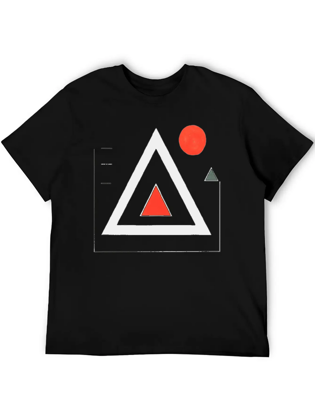 Geometric Triangle Design Basic Graphic T-Shirt – Daily Comfort In Soft Cotton