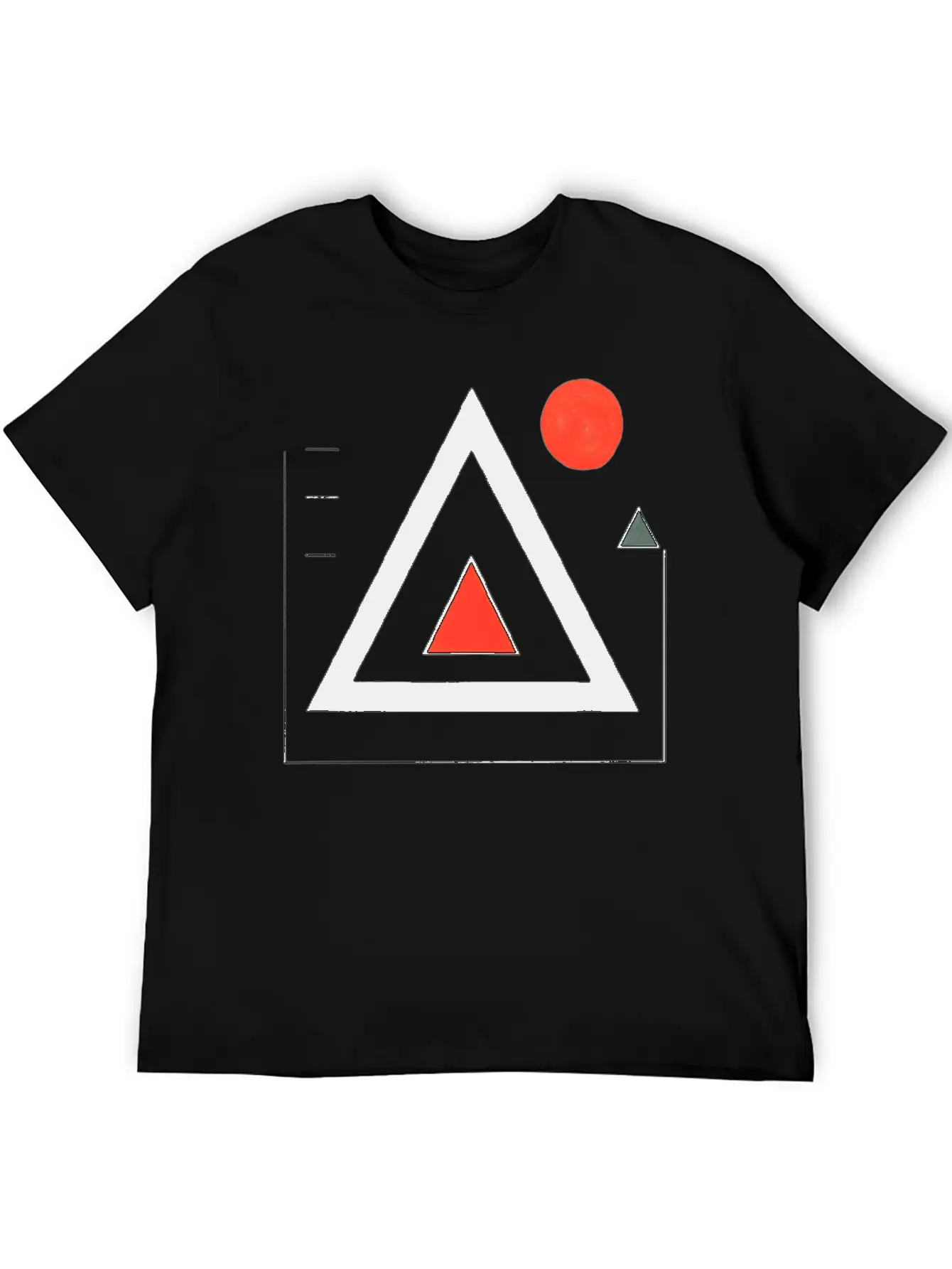 Geometric Triangle Design Basic Graphic T-Shirt – Daily Comfort In Soft Cotton
