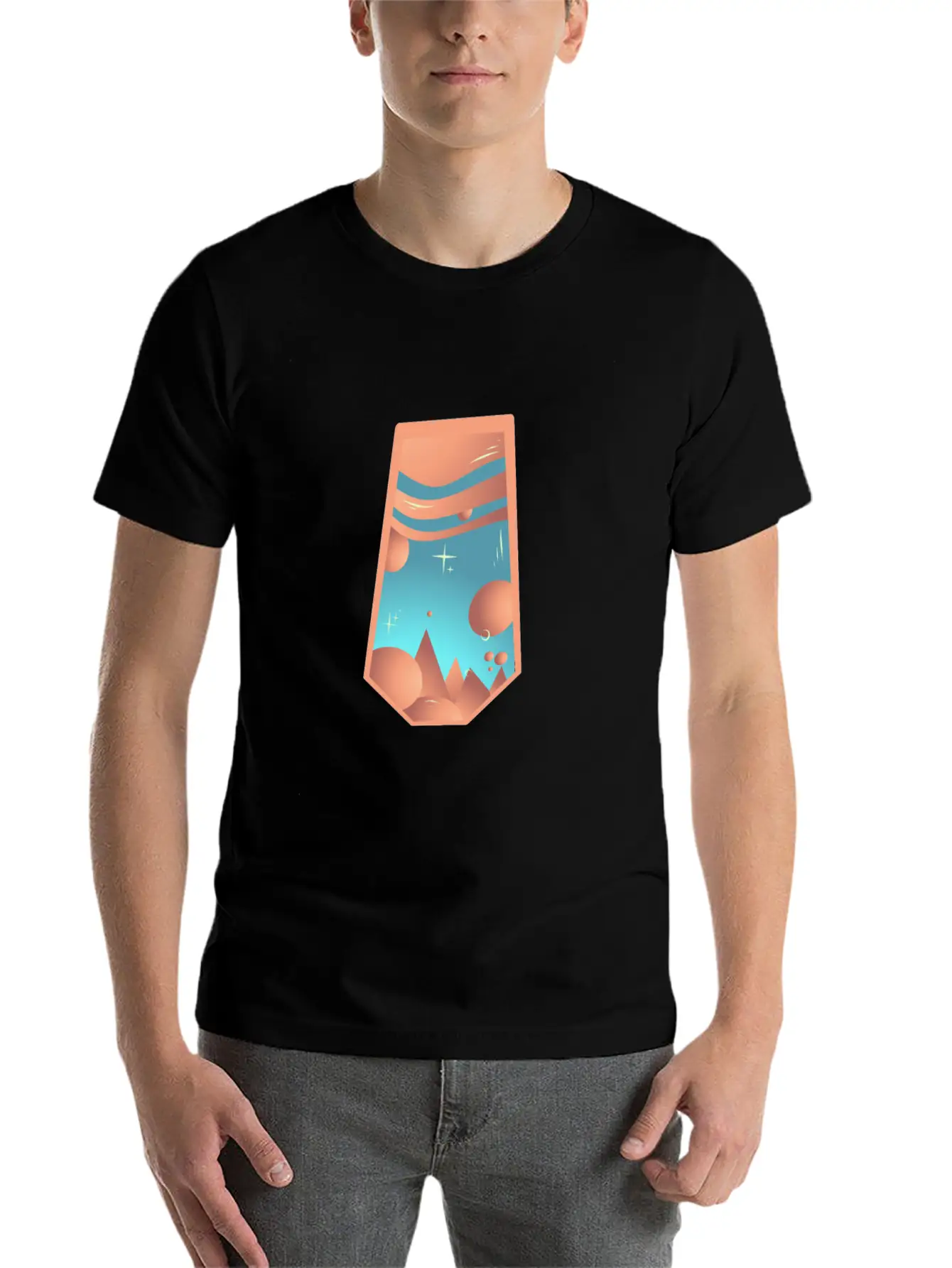 Geometric Vintage World Breathable Graphic T-Shirt – Perfect For Casual Days