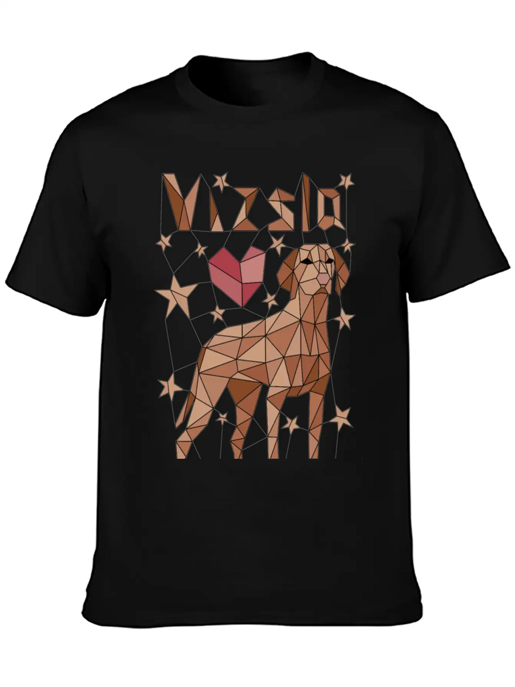 Geometric Vizsla Essential Cotton Tee For Daily Outfits – Unisex Style