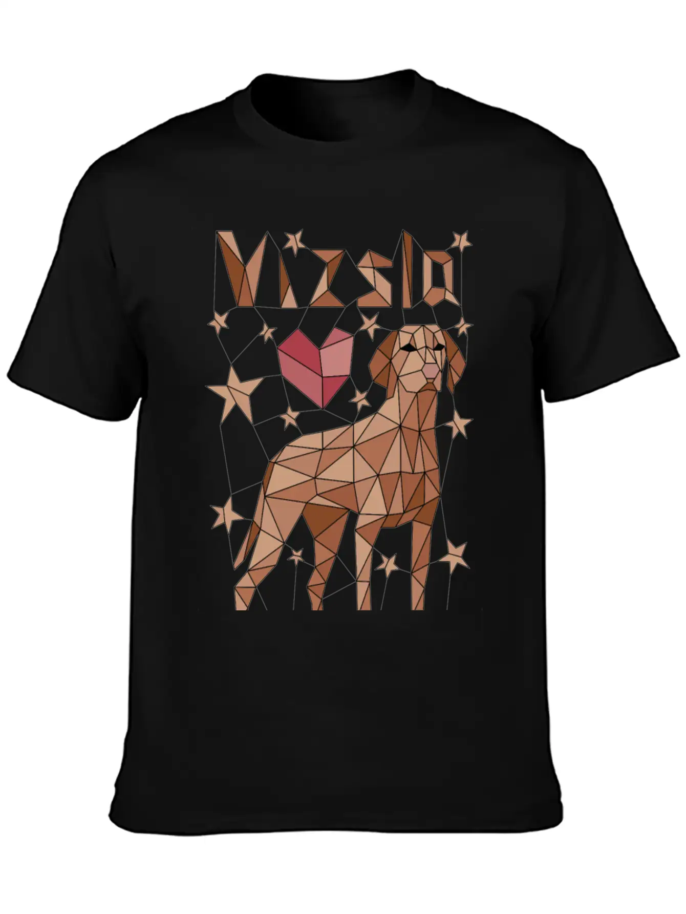Geometric Vizsla Essential Cotton Tee For Daily Outfits – Unisex Style